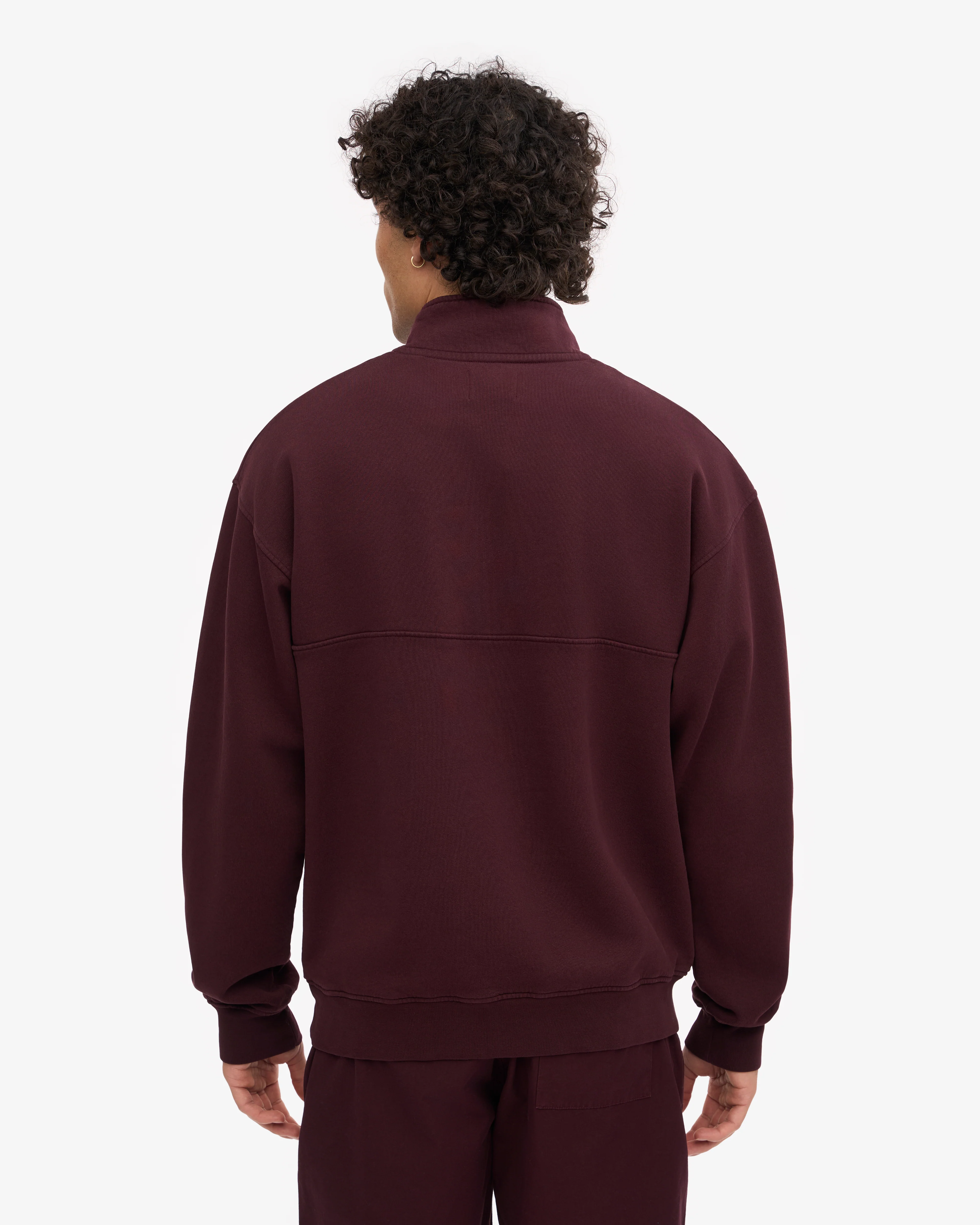 Organic Quarter Zip - Oxblood Red