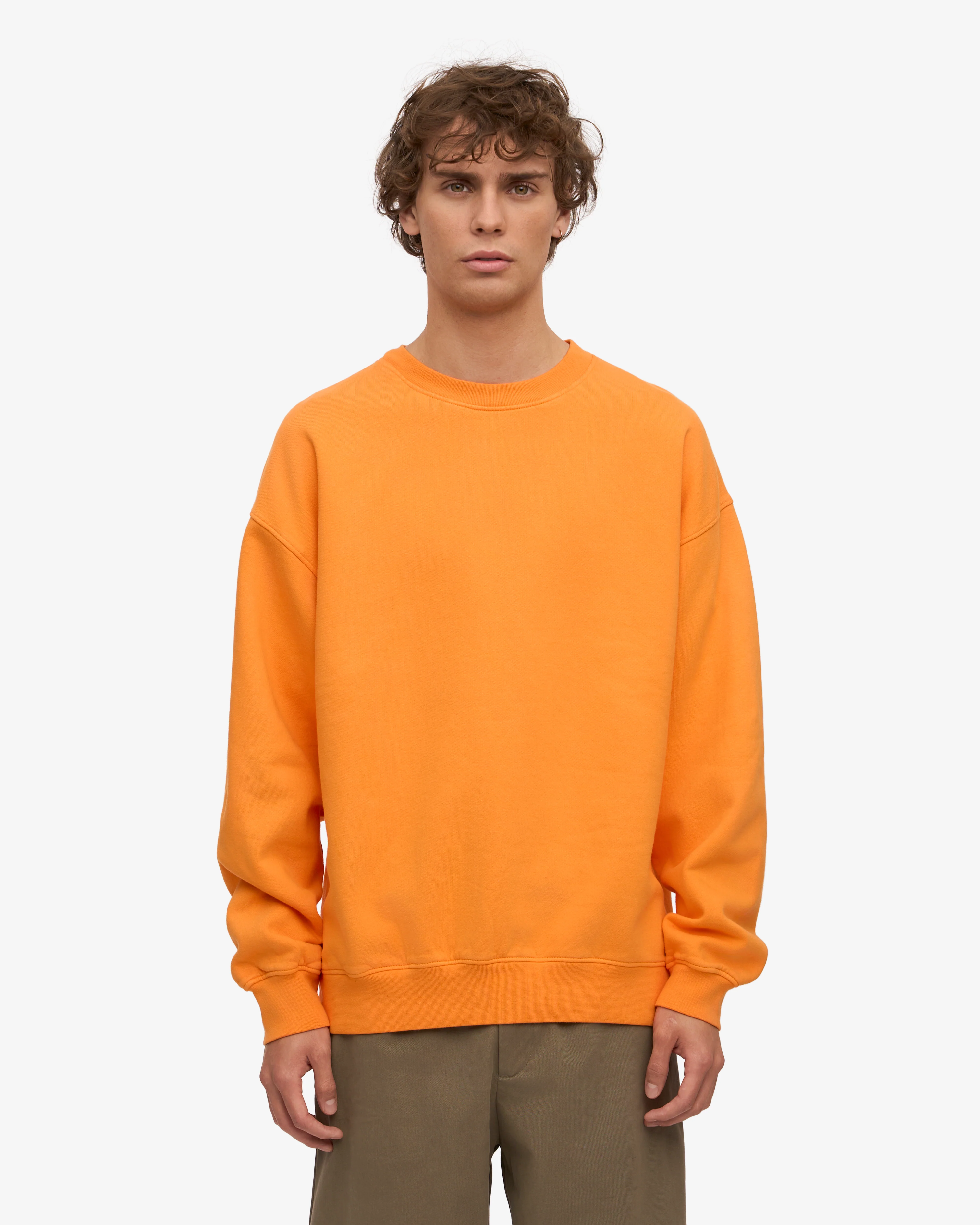 Organic Oversized Crew - Sunny Orange