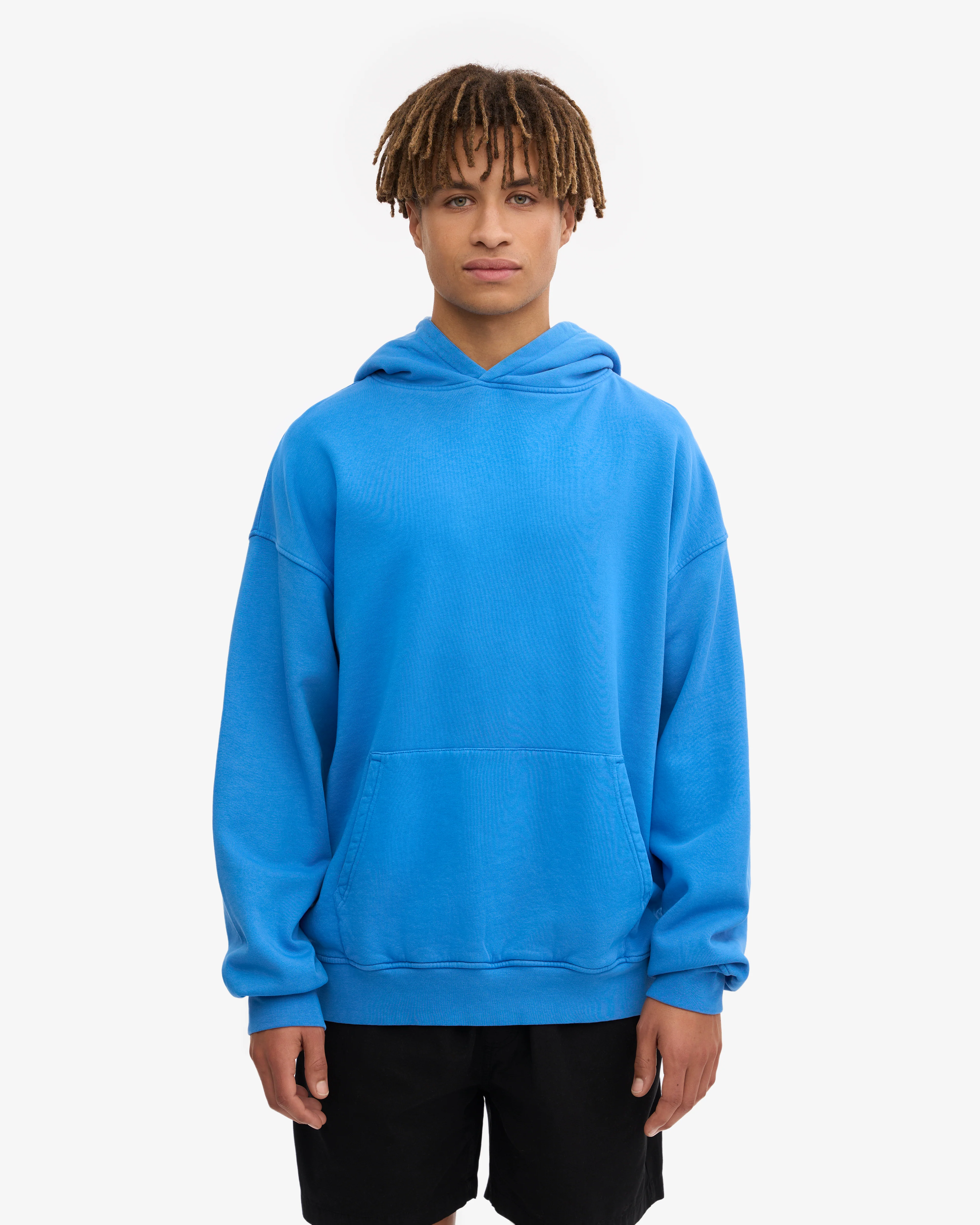 Organic Oversized Hood - Pacific Blue