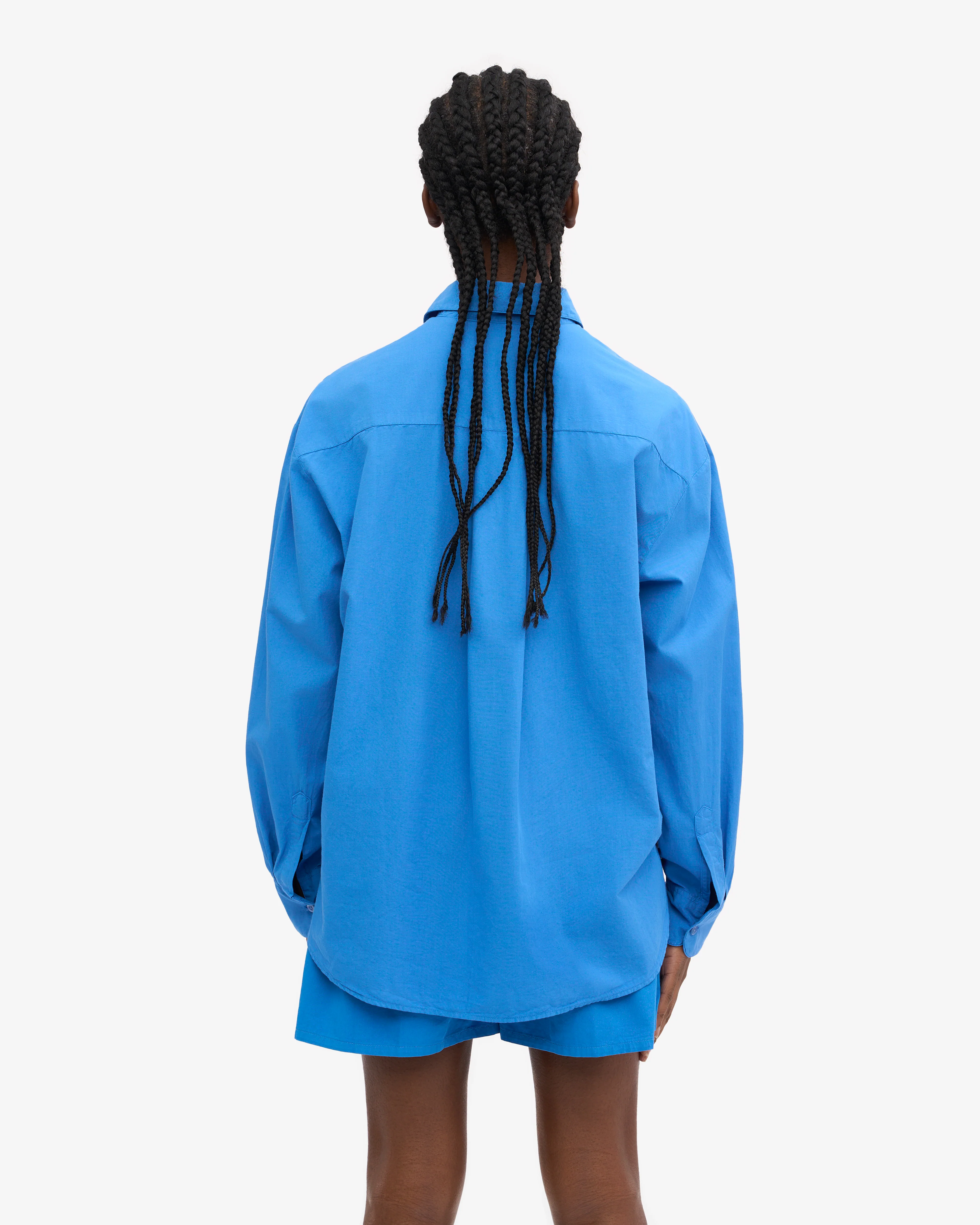 Organic Oversized Shirt - Pacific Blue