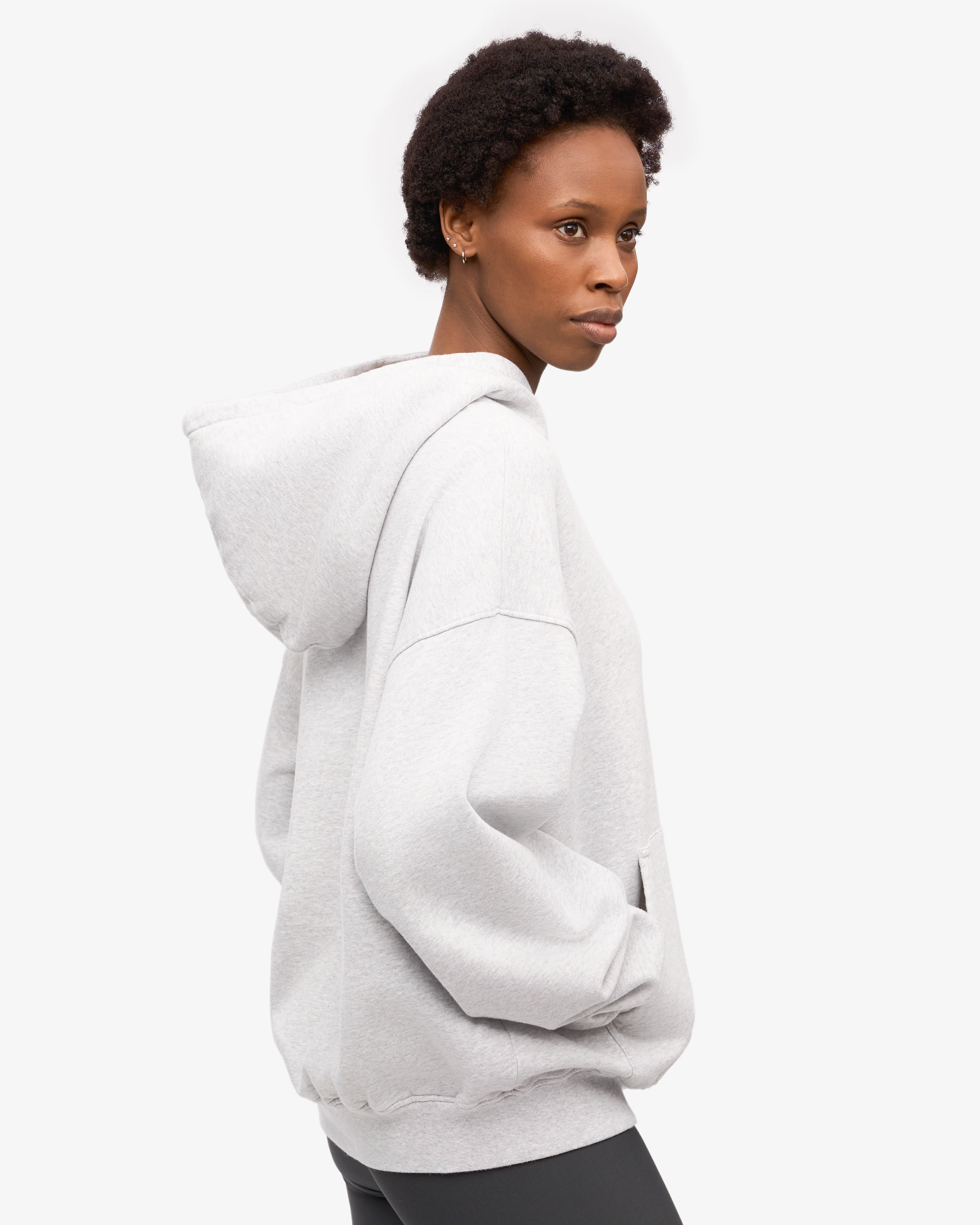 Organic Oversized Hood - Snow Melange