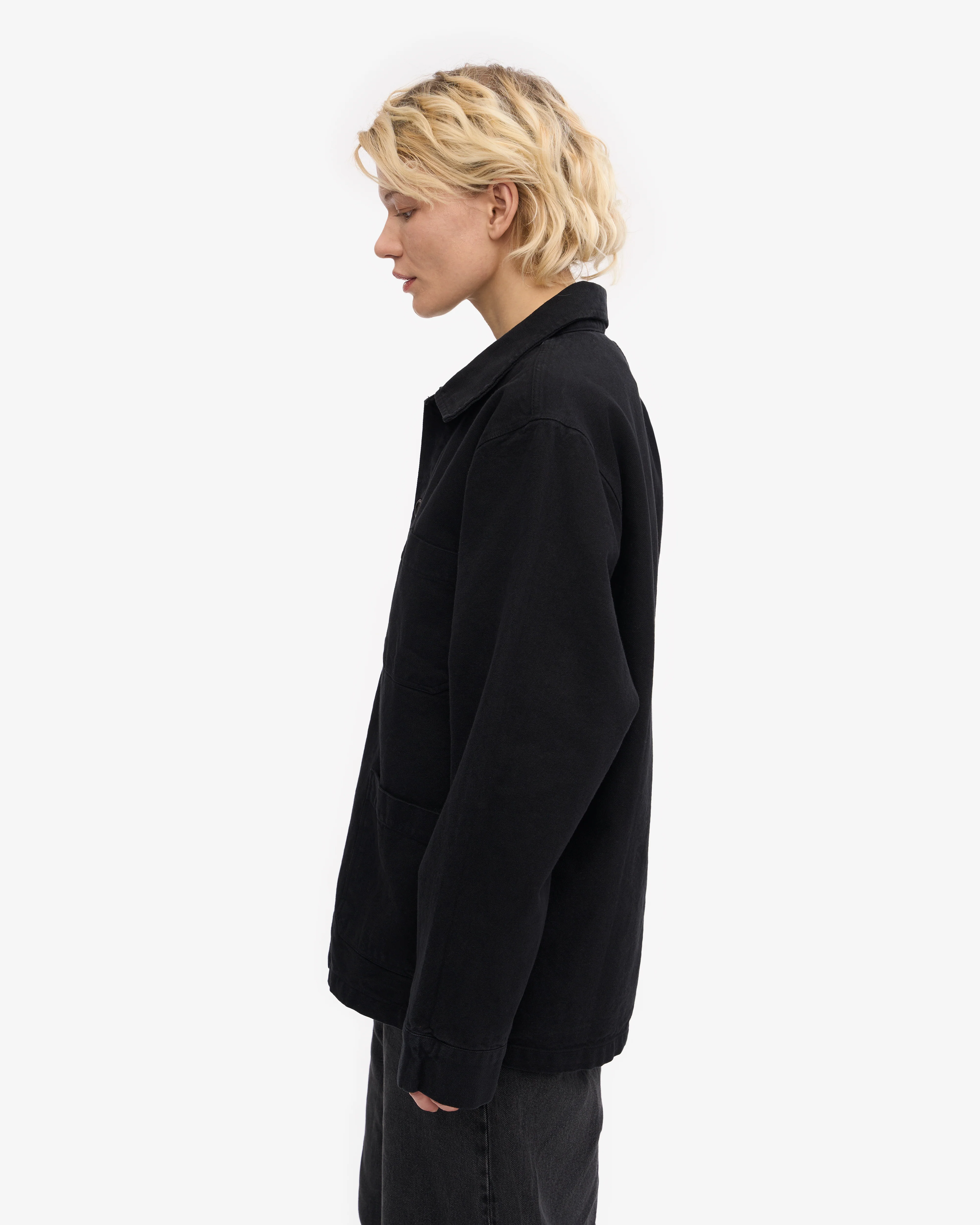 Organic Workwear Jacket - Deep Black