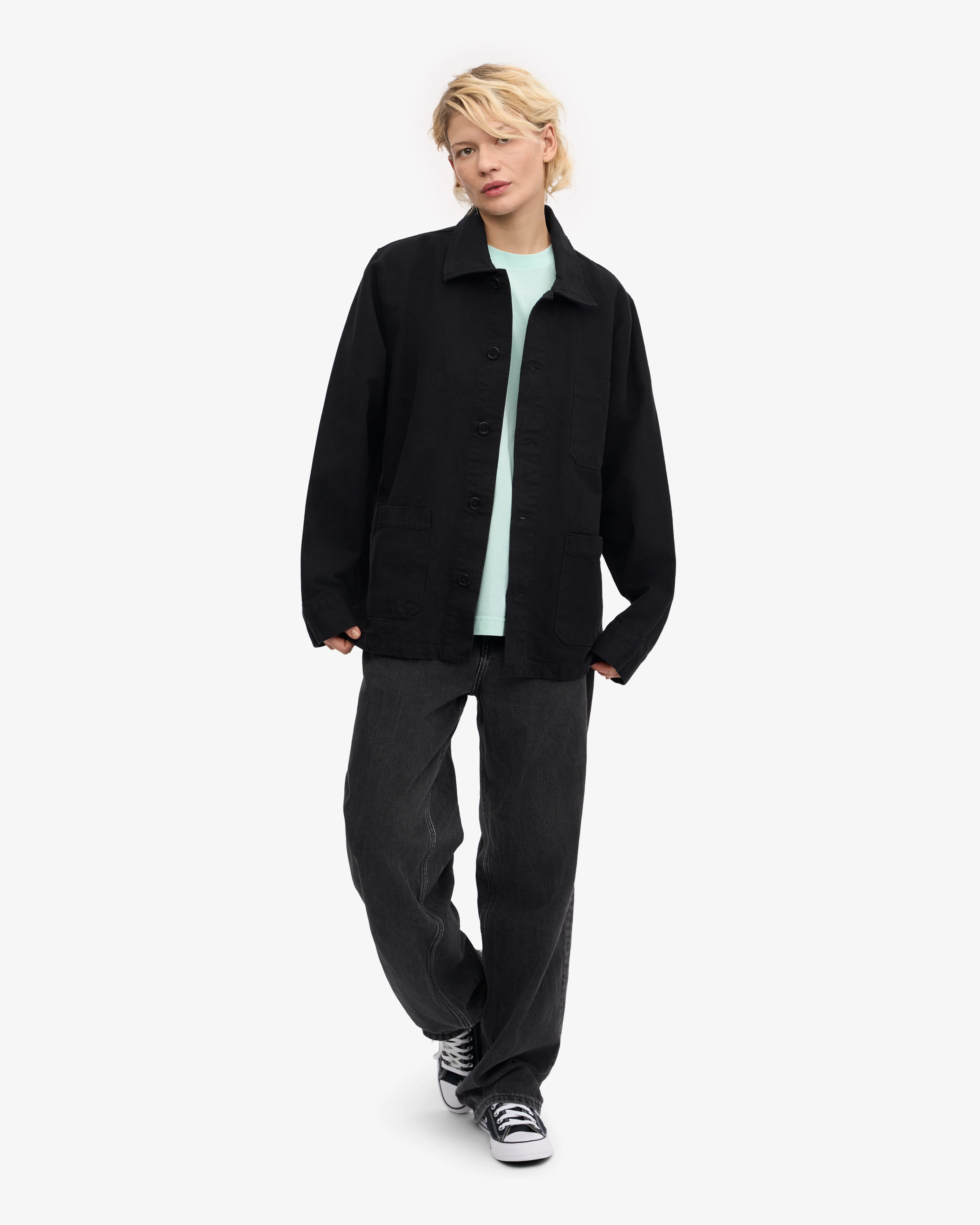 Organic Workwear Jacket - Deep Black