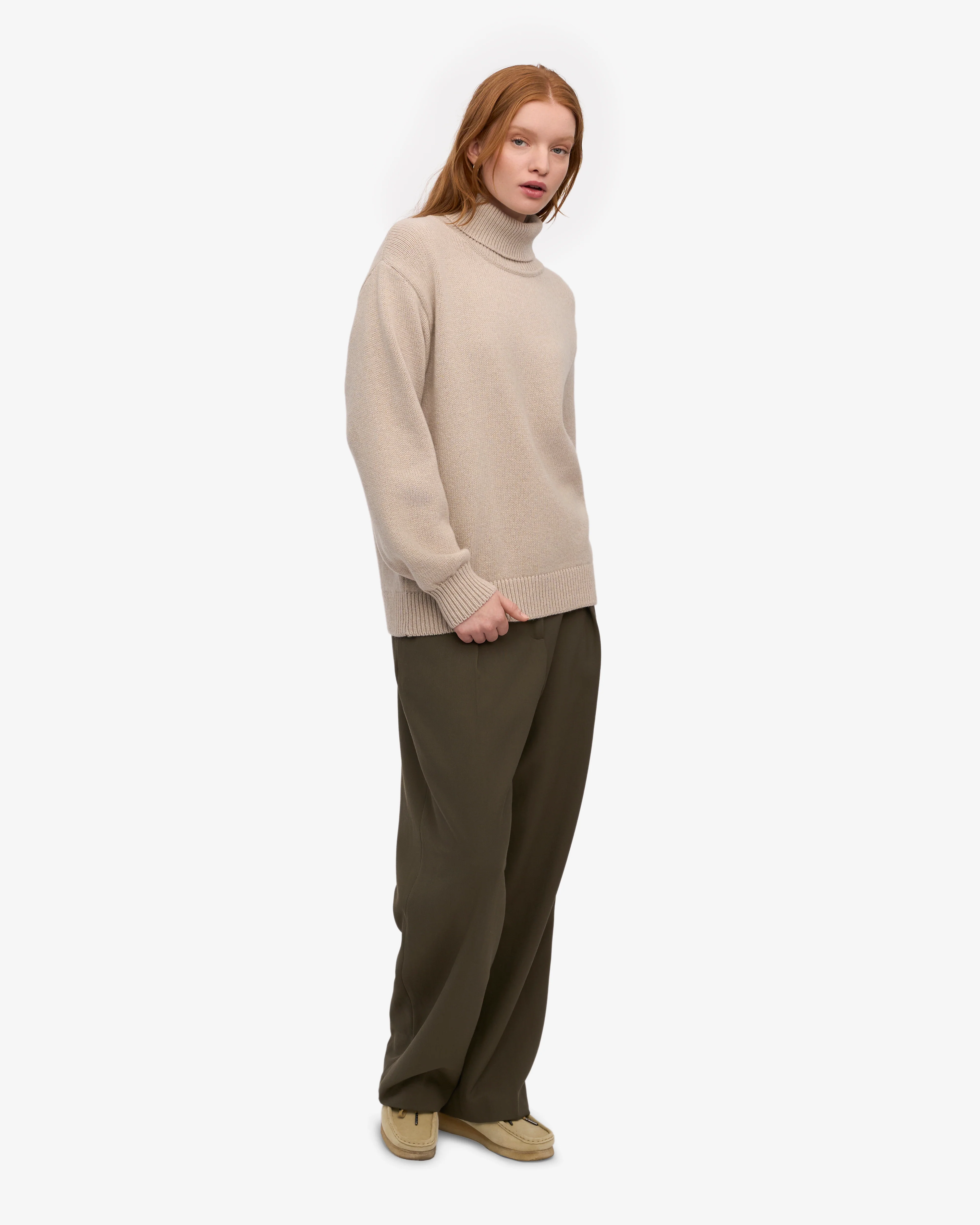 Merino Wool Turtleneck - Ivory White