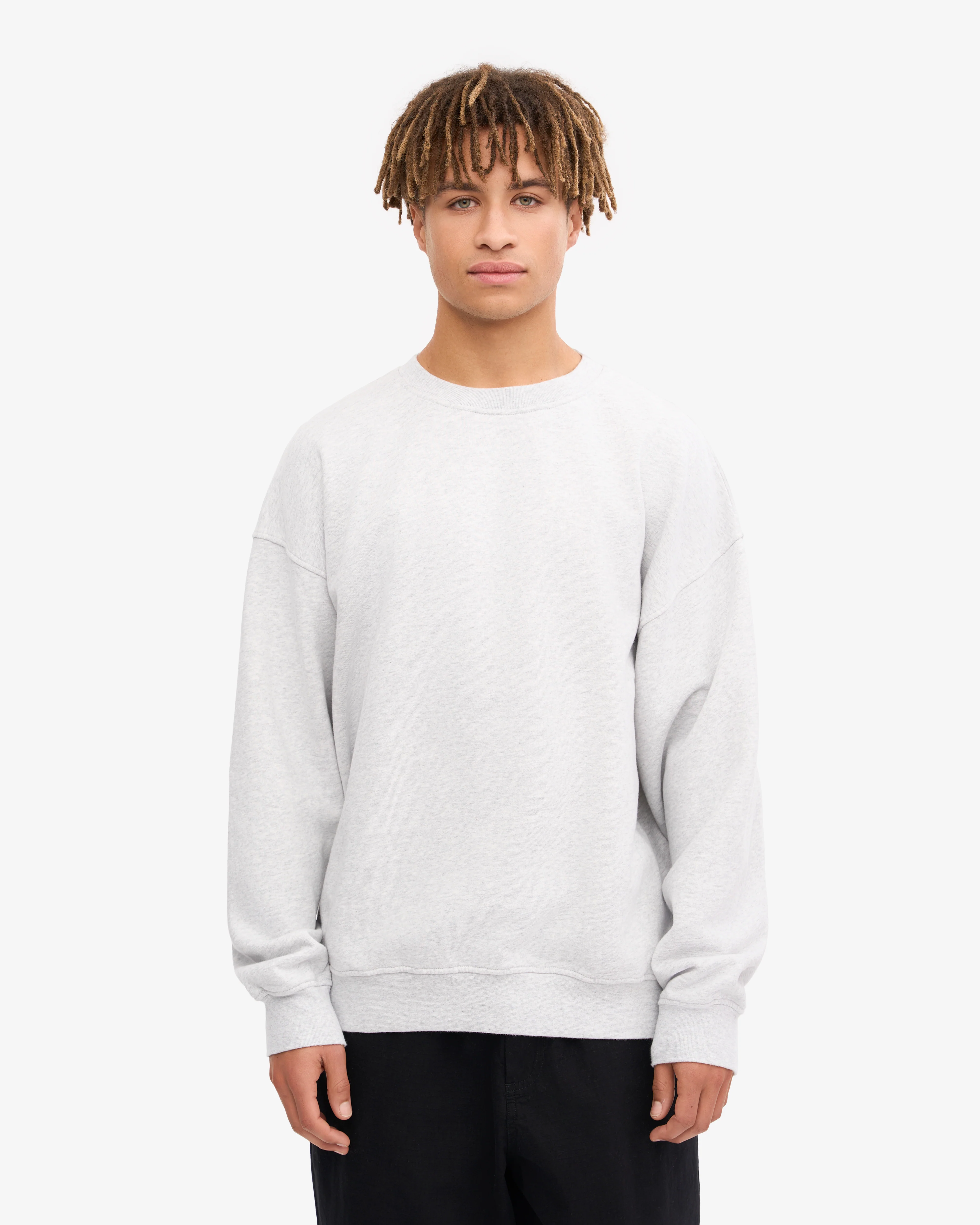 Organic Oversized Crew - Snow Melange