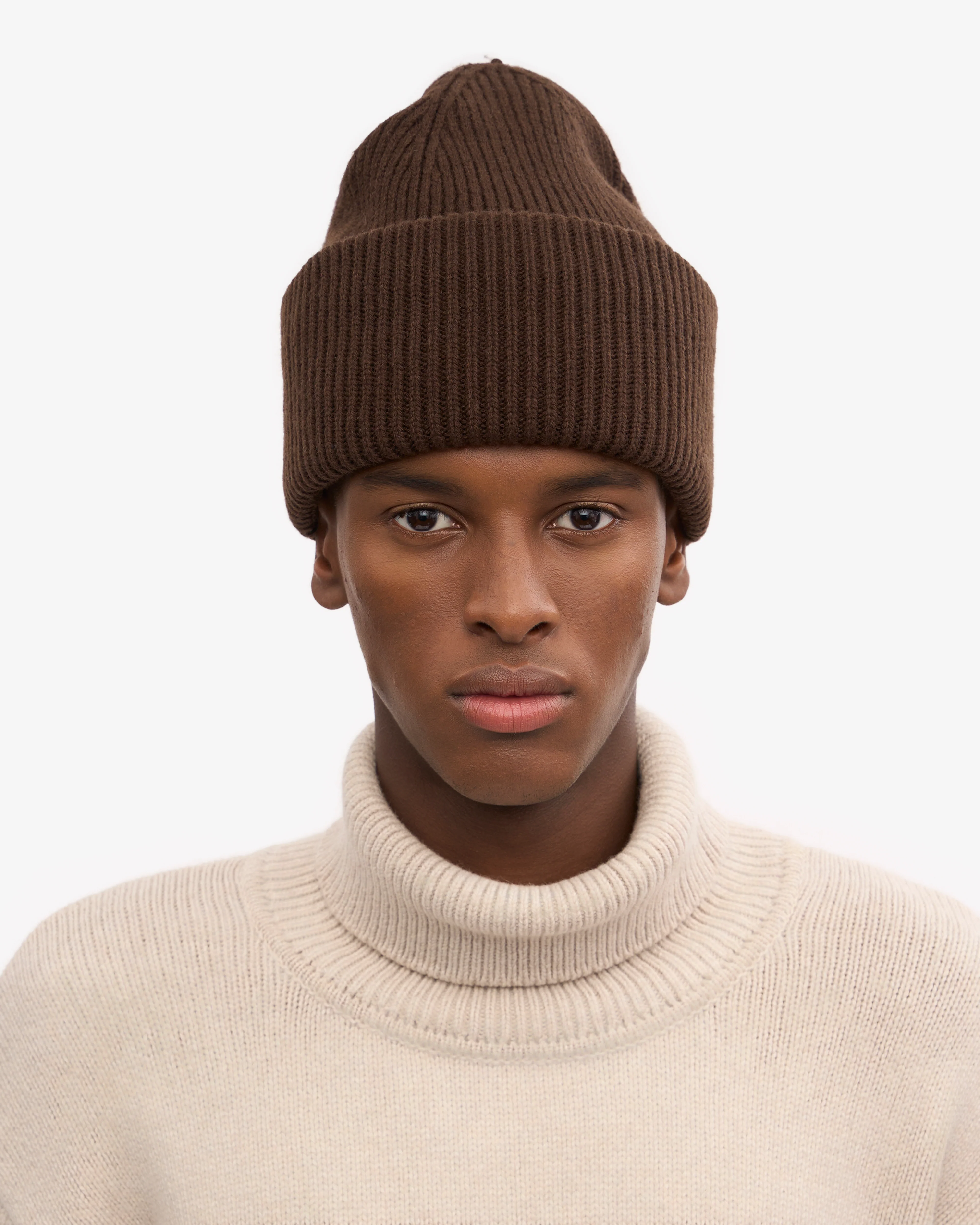 Merino Wool Hat - Coffee Brown