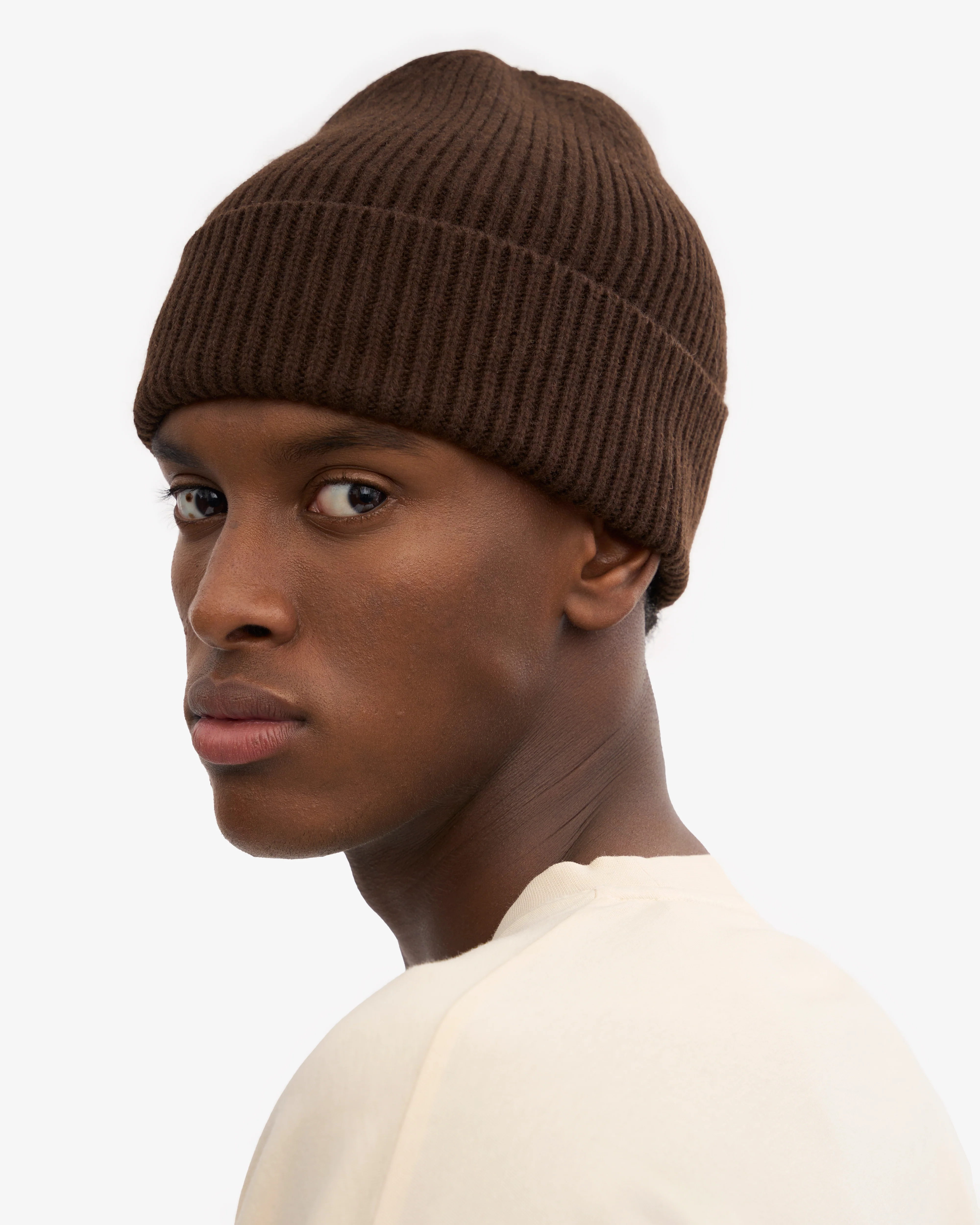 Merino Wool Beanie - Coffee Brown