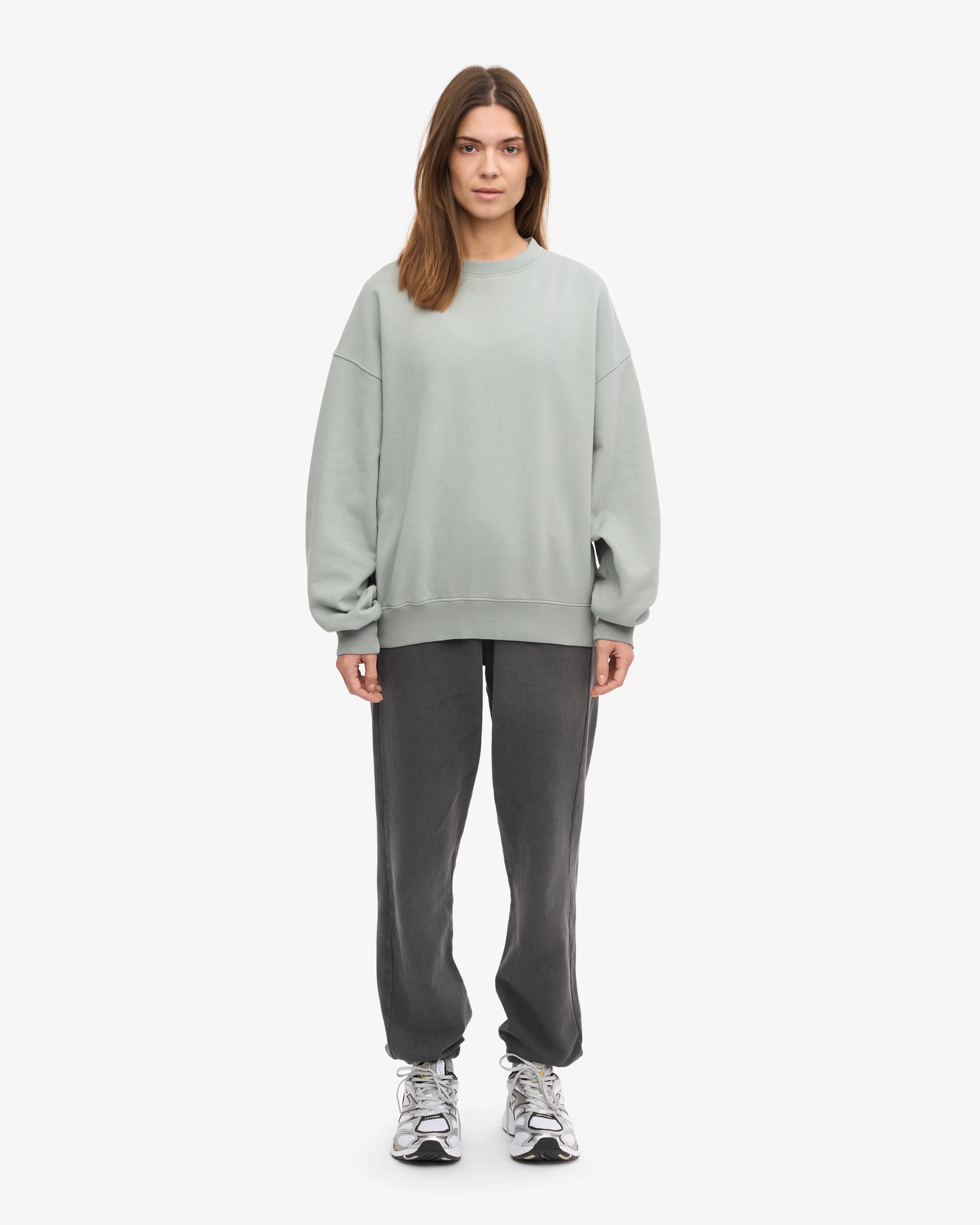 Organic Oversized Crew - Steel Blue