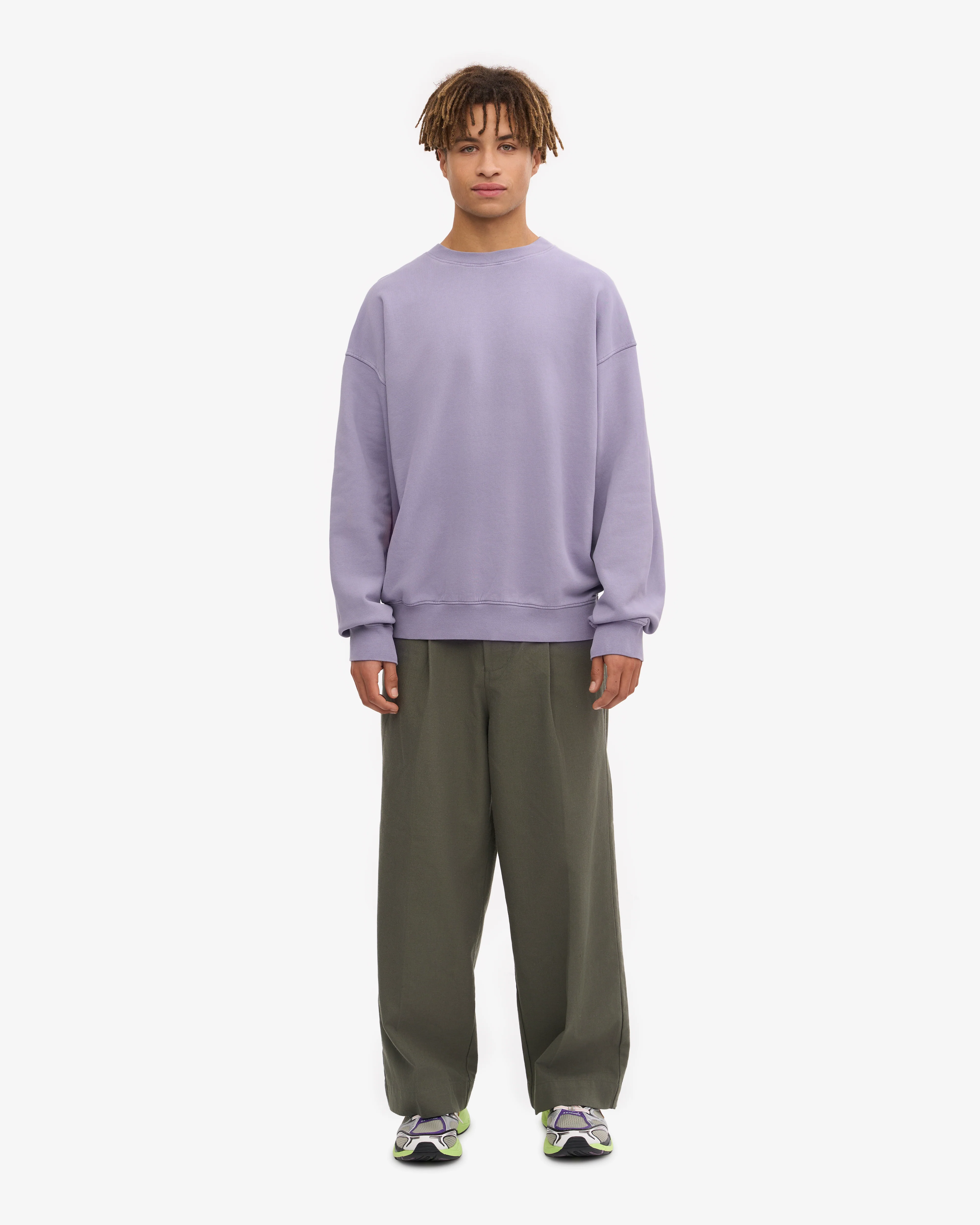 Organic Oversized Crew - Purple Jade