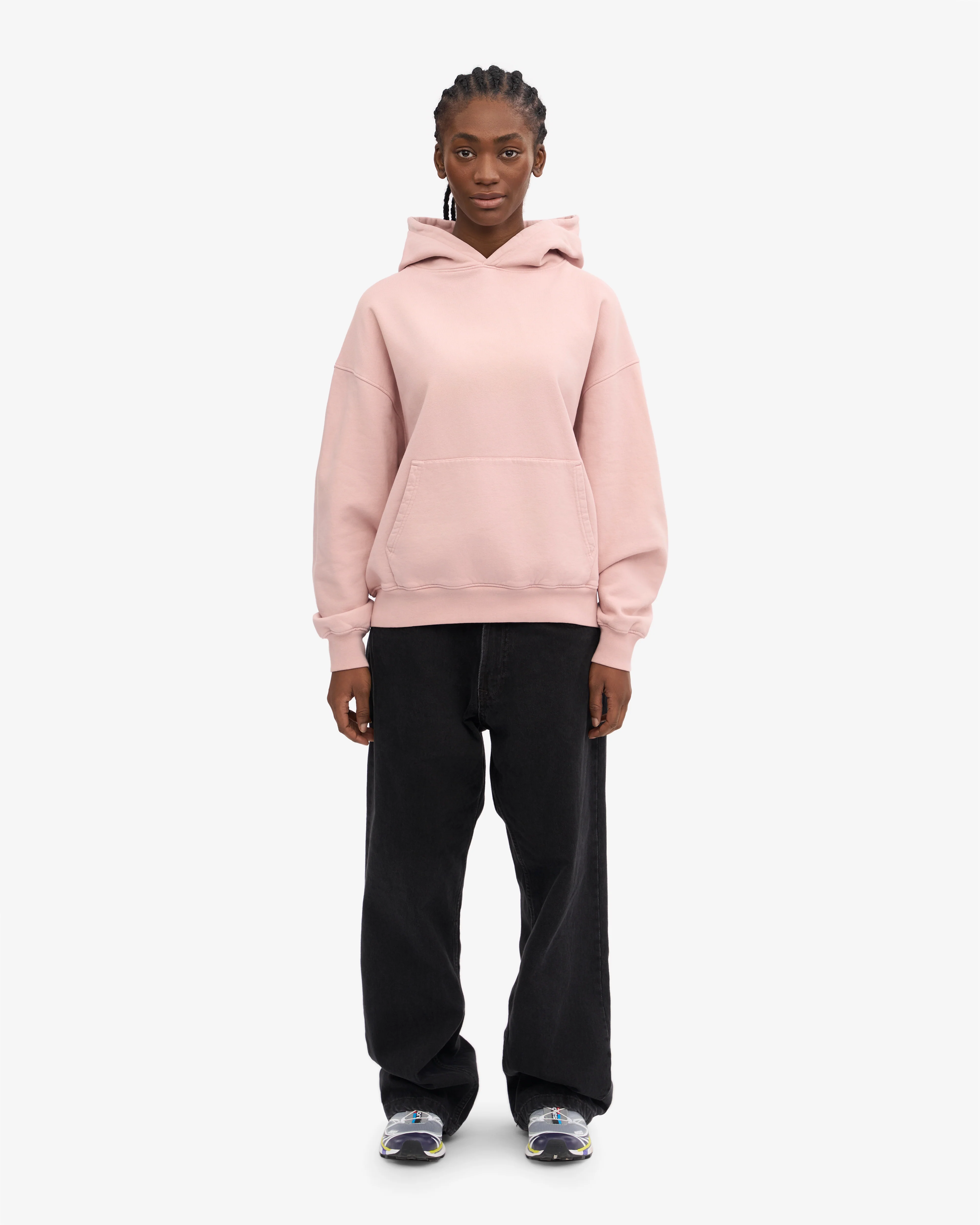 Organic Oversized Hood - Faded Pink