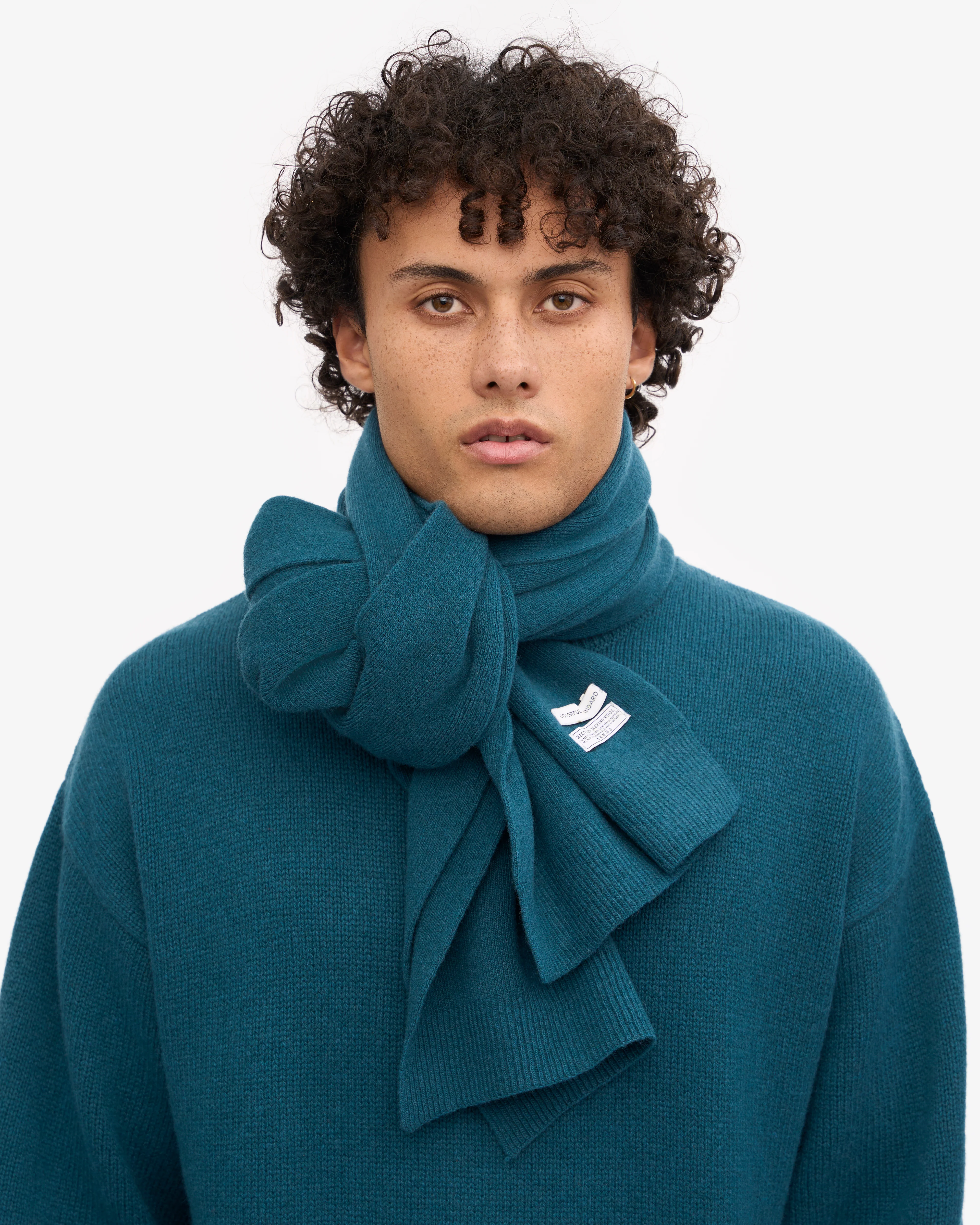 Merino Wool Scarf - Ocean Green