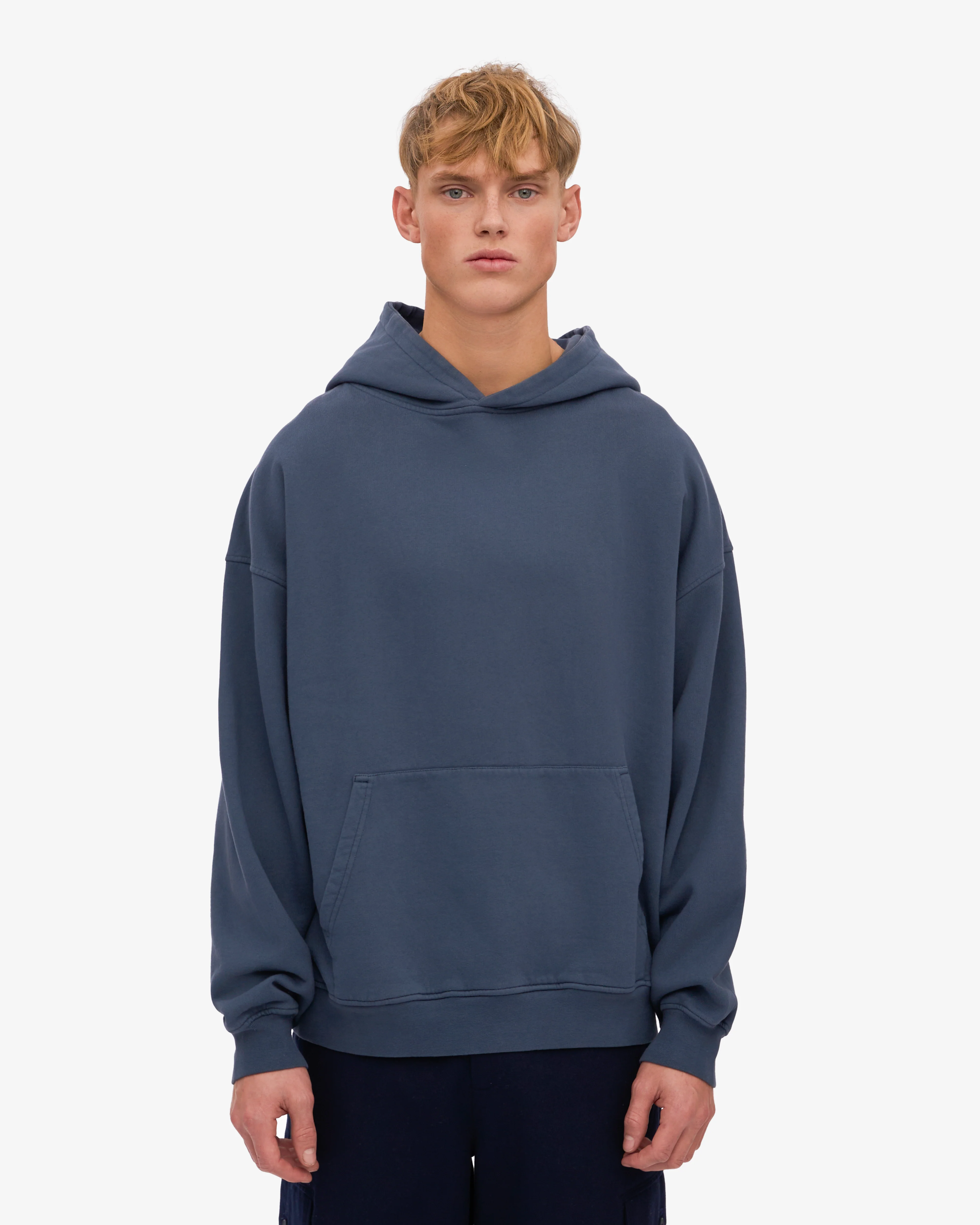 Organic Oversized Hood - Petrol Blue