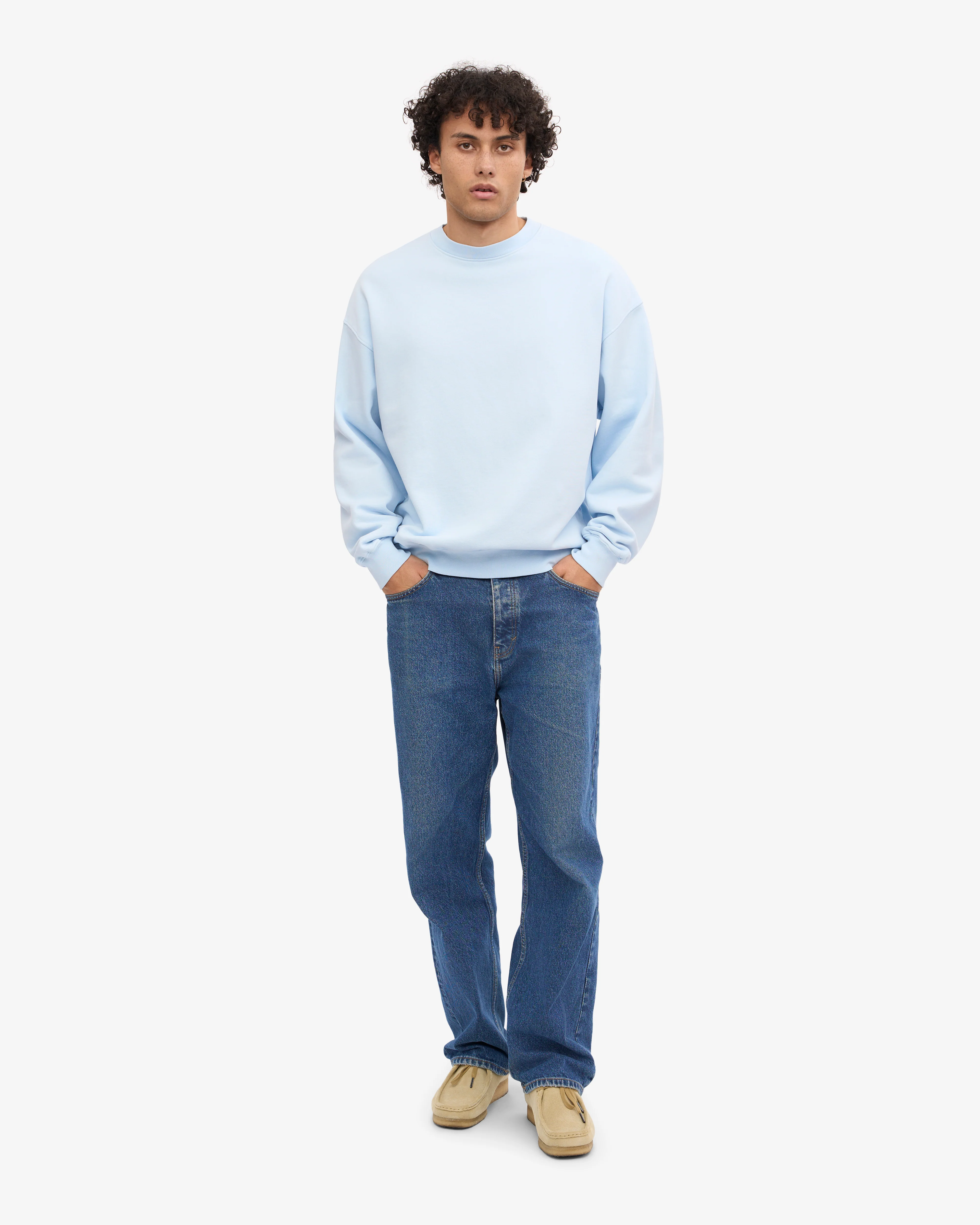 Organic Oversized Crew - Polar Blue