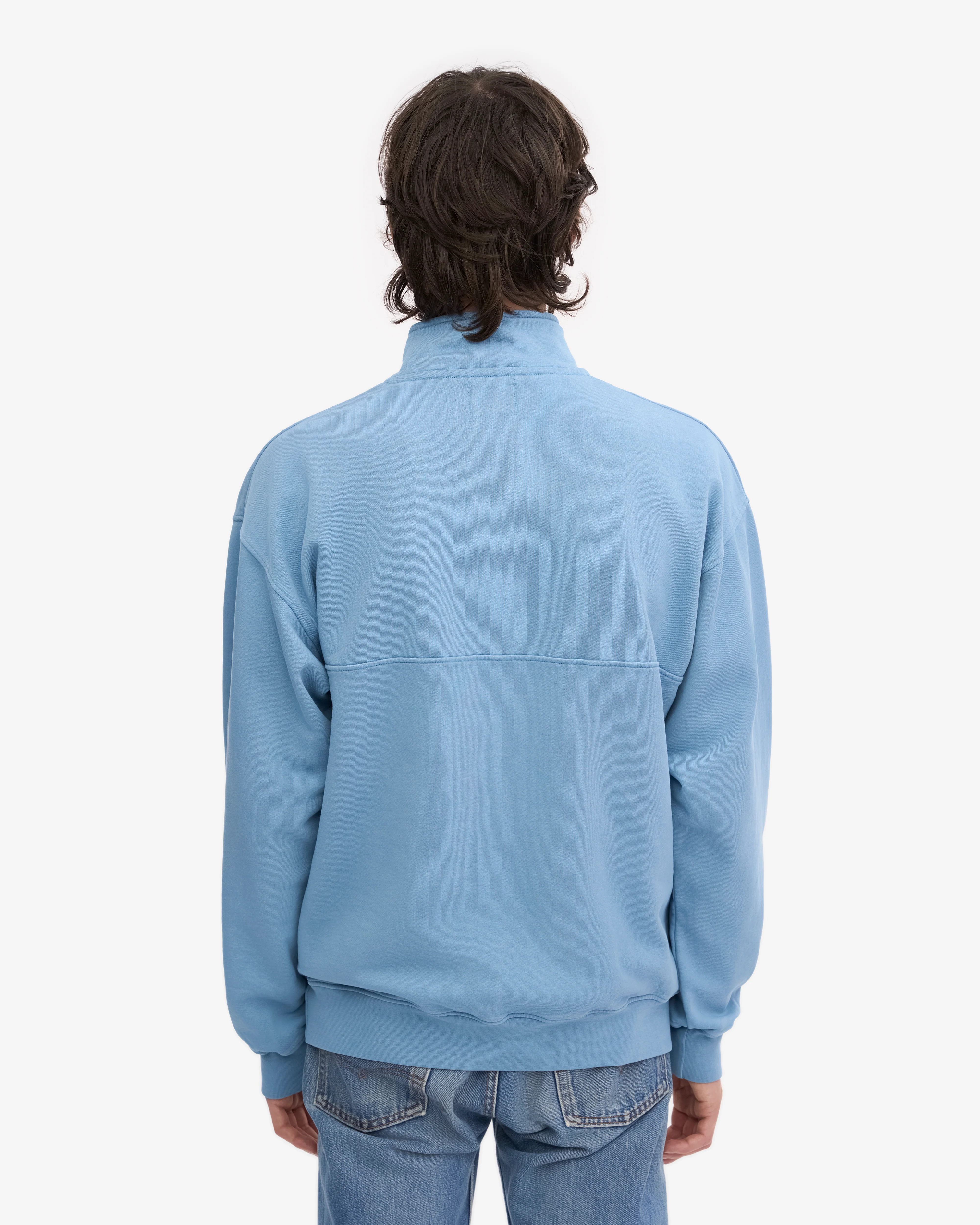 Organic Quarter Zip - Seaside Blue