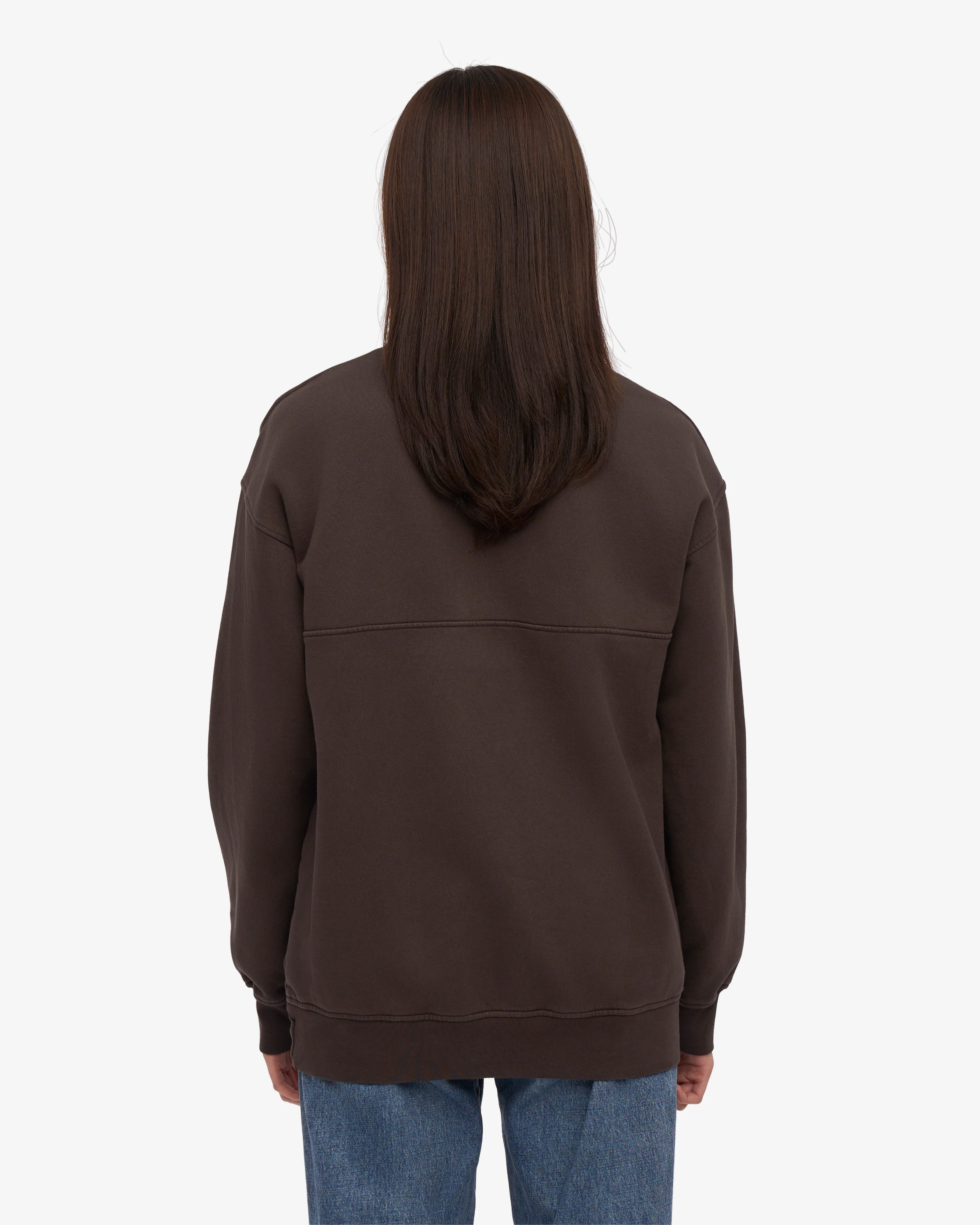 Organic Quarter Zip - Coffee Brown