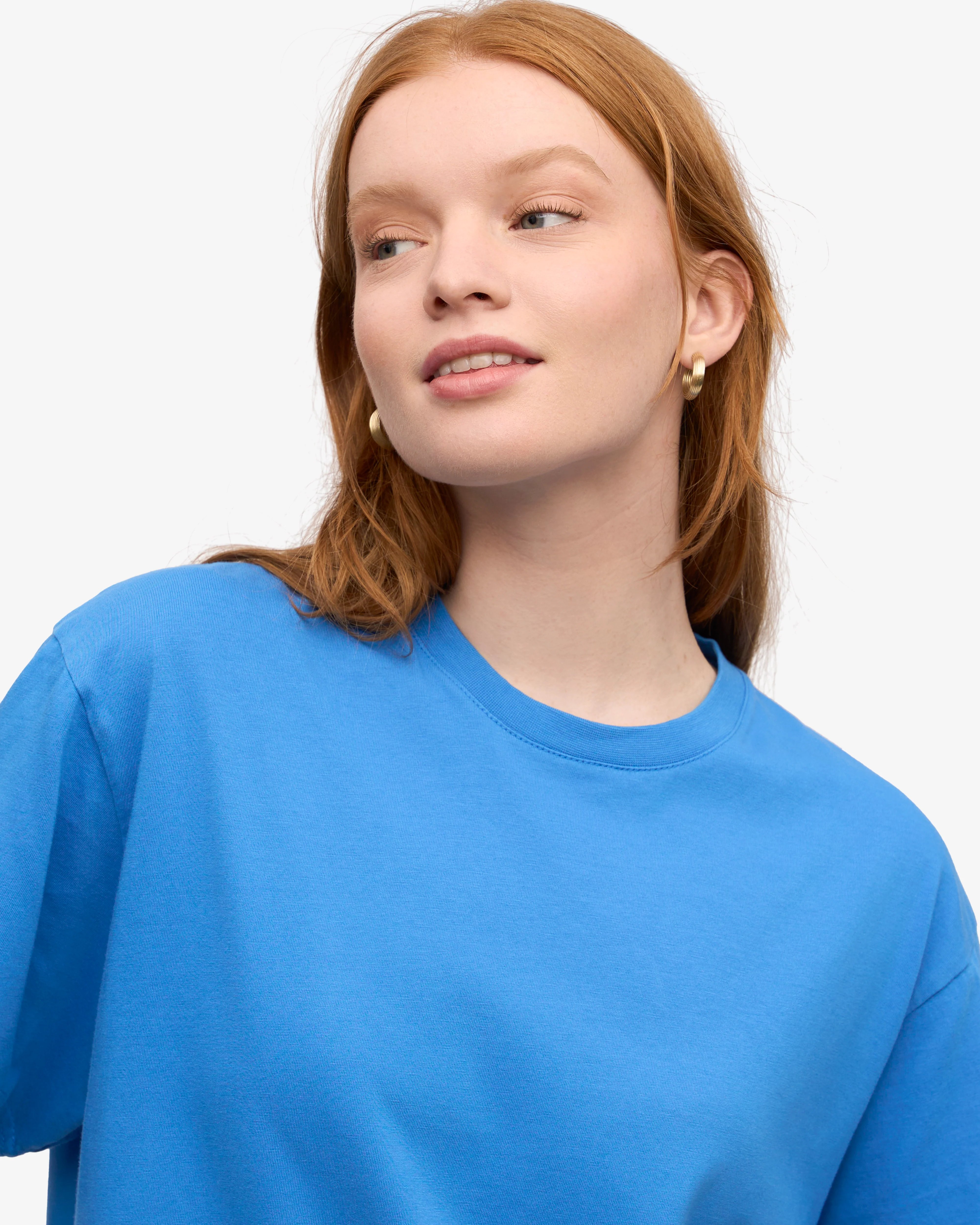 Oversized Organic T-Shirt - Pacific Blue