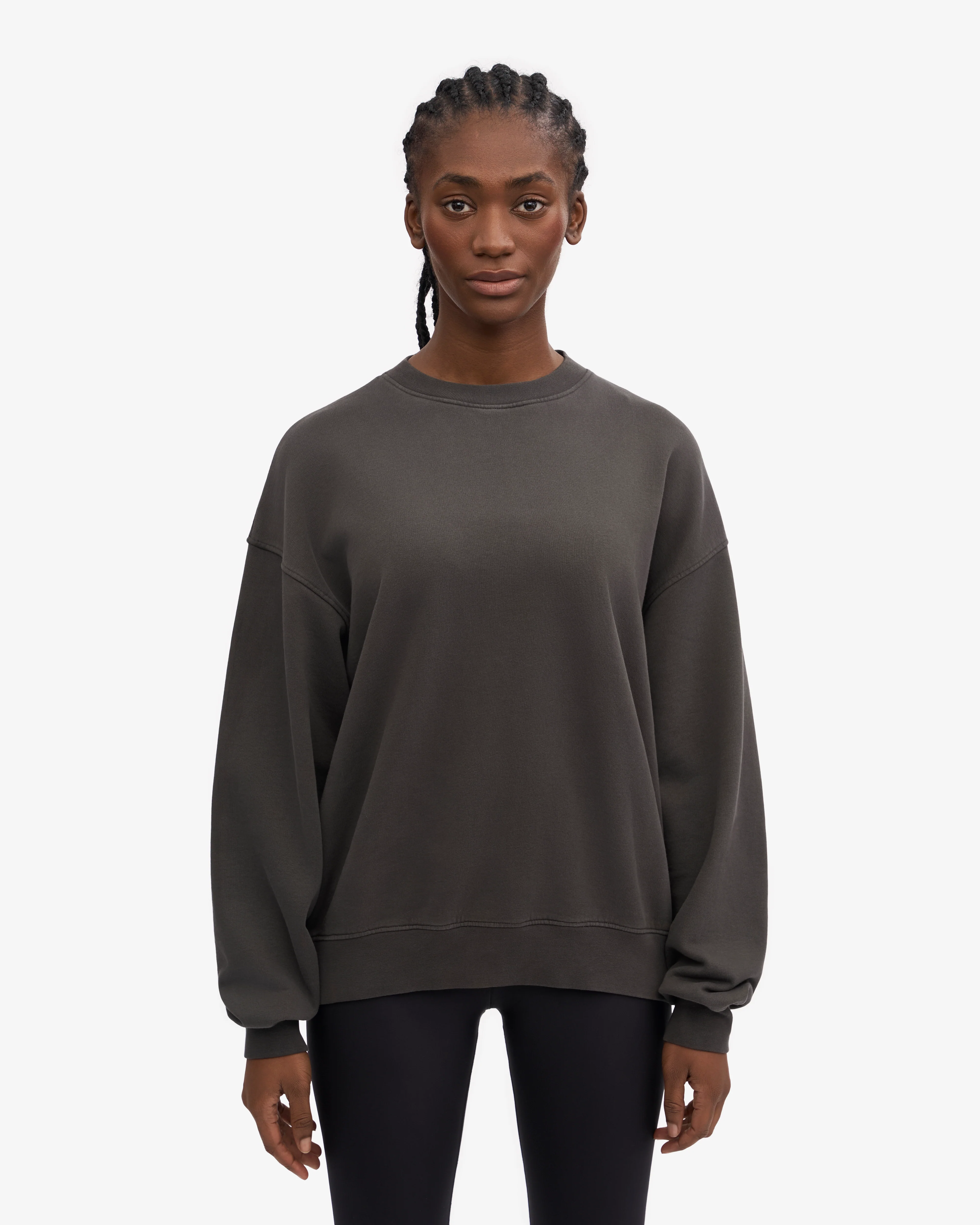 Organic Oversized Crew - Lava Grey