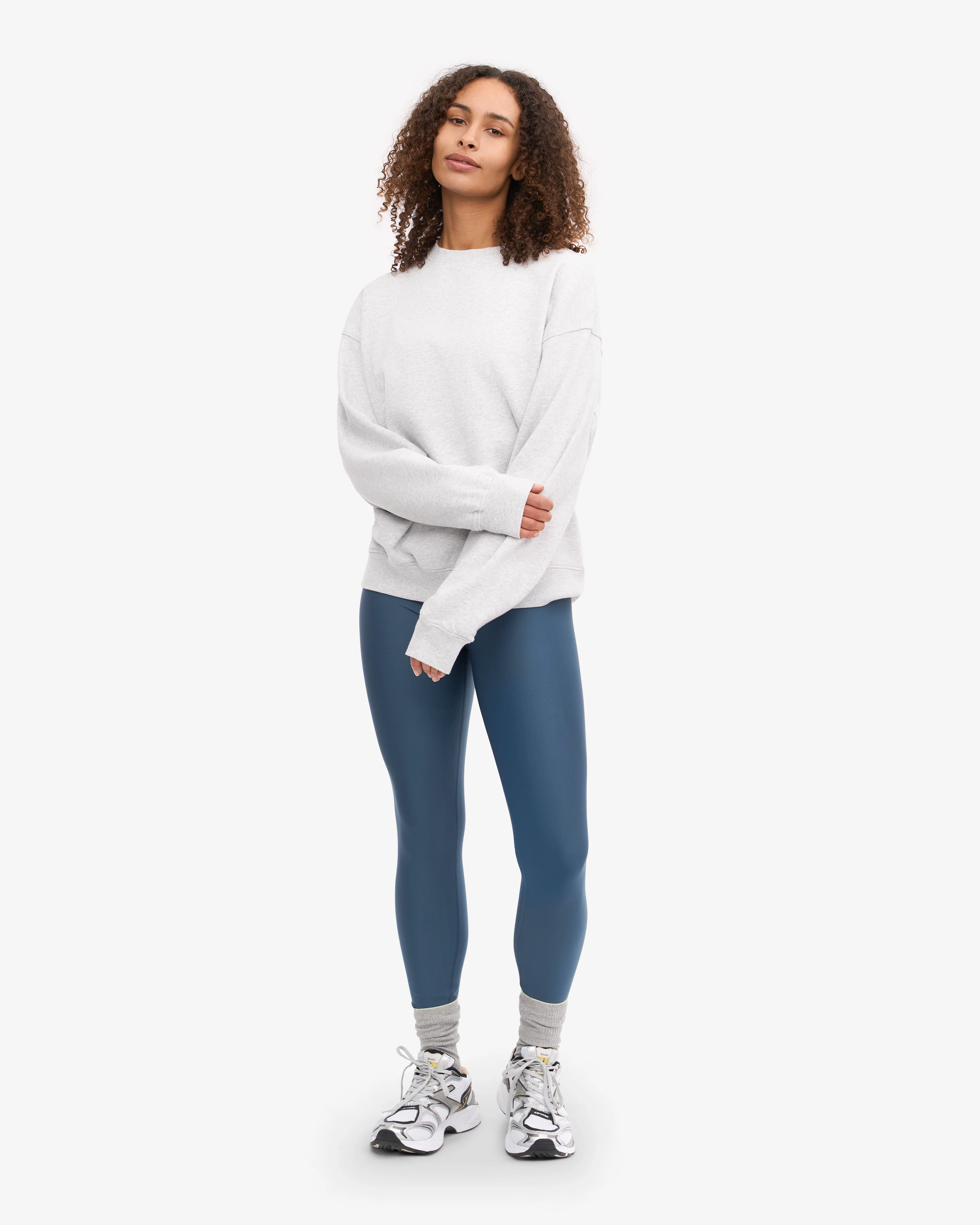 Organic Oversized Crew - Snow Melange