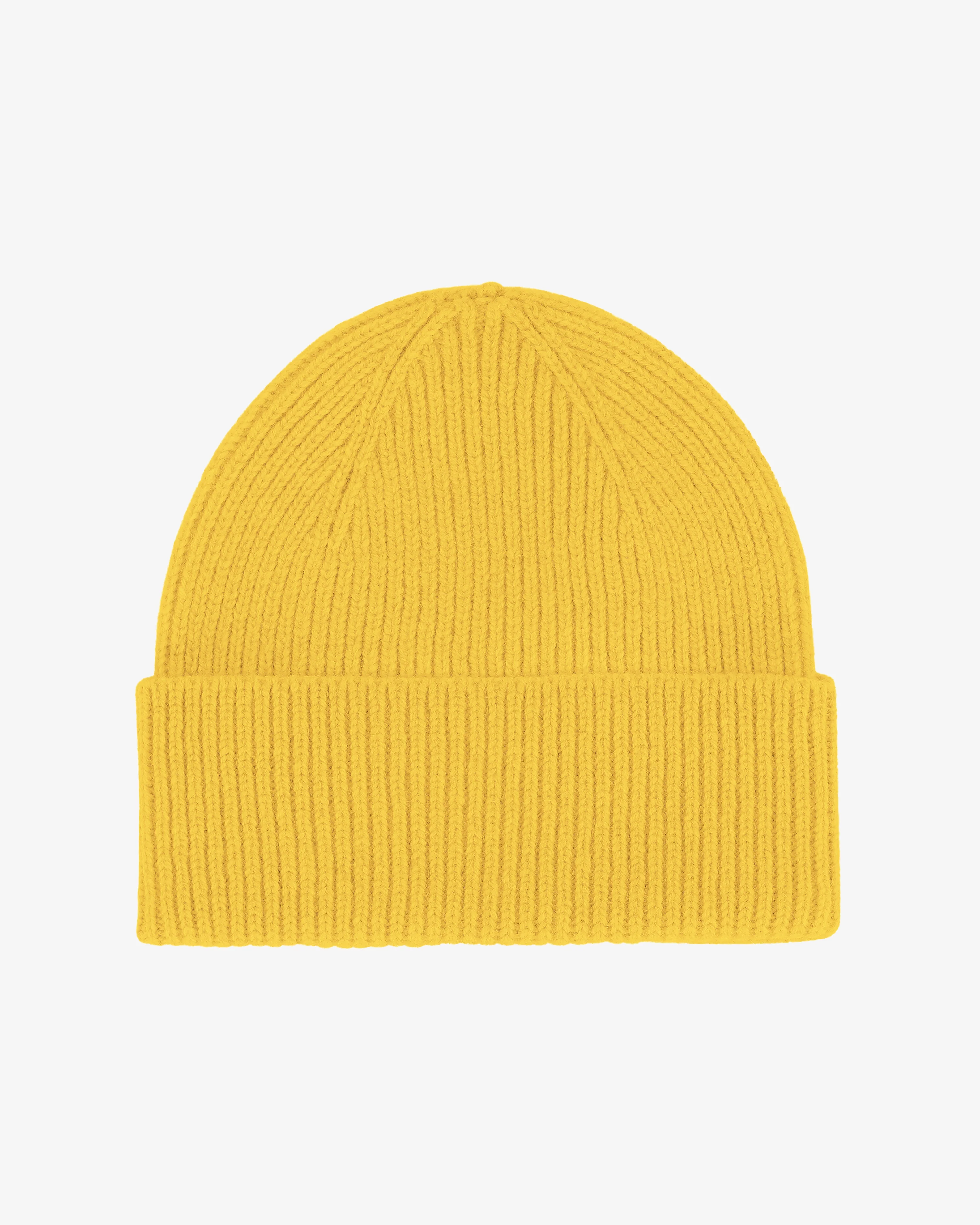 Merino Wool Beanie - Lemon Yellow