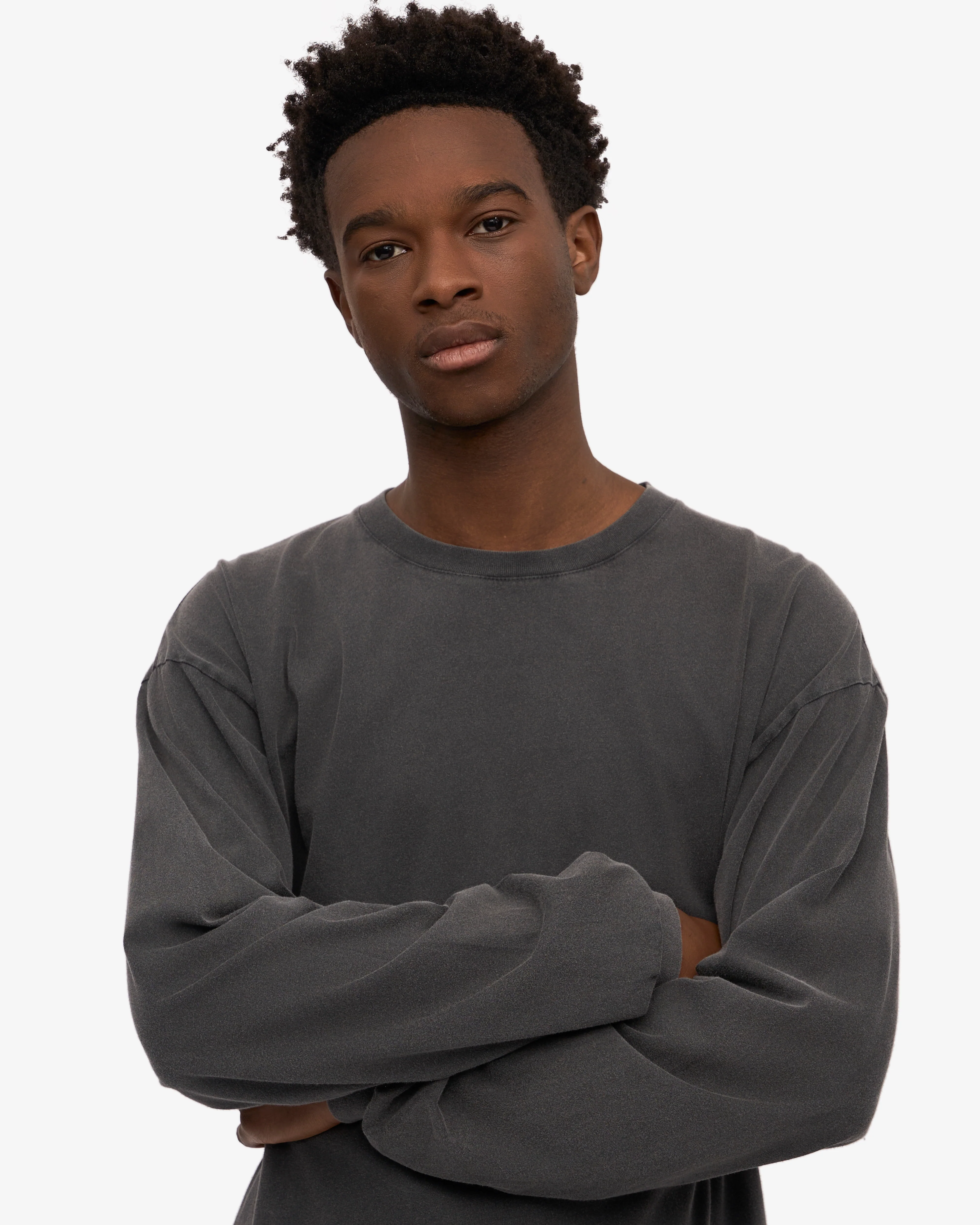 Oversized Organic LS T-Shirt - Faded Black