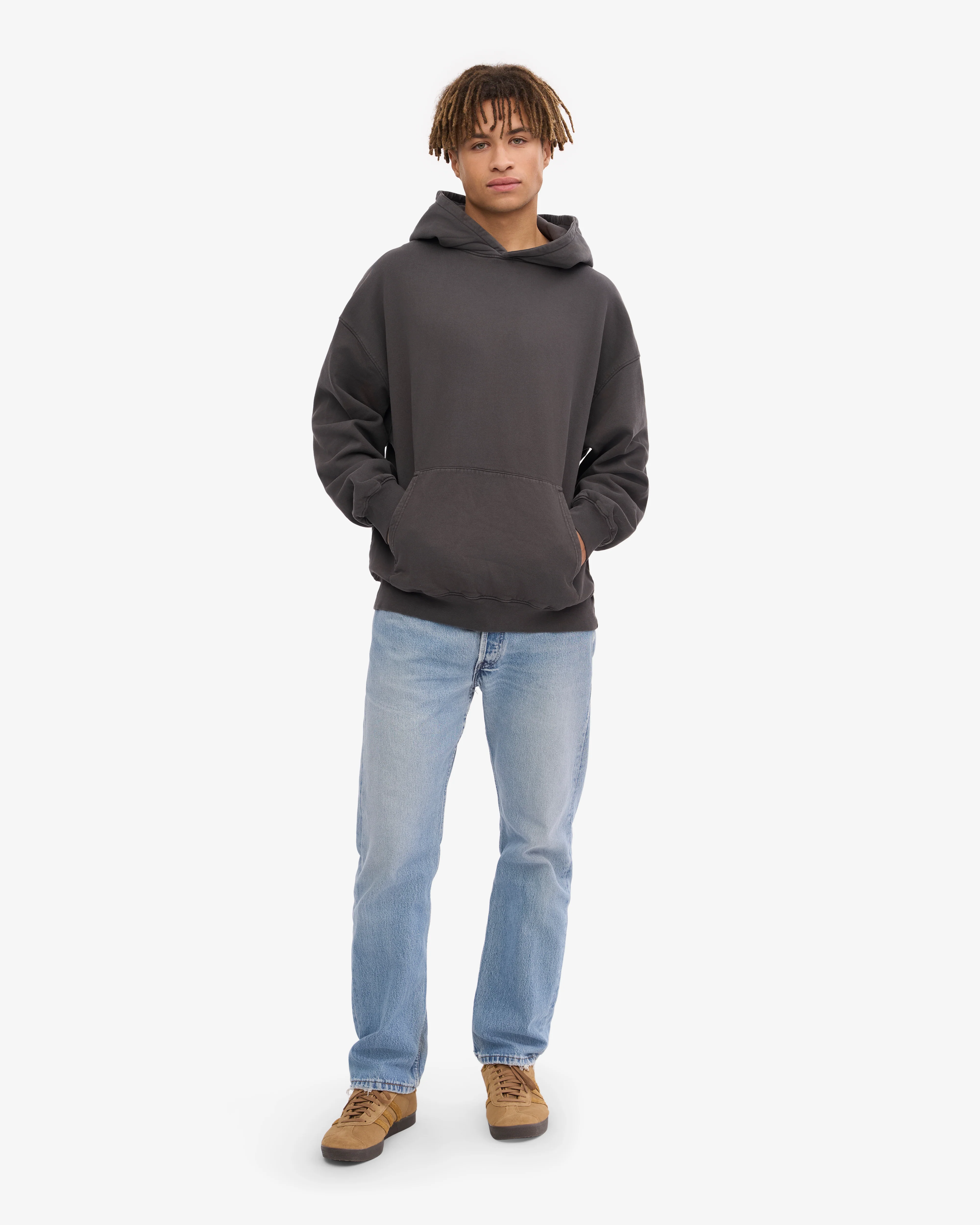 Organic Oversized Hood - Lava Grey