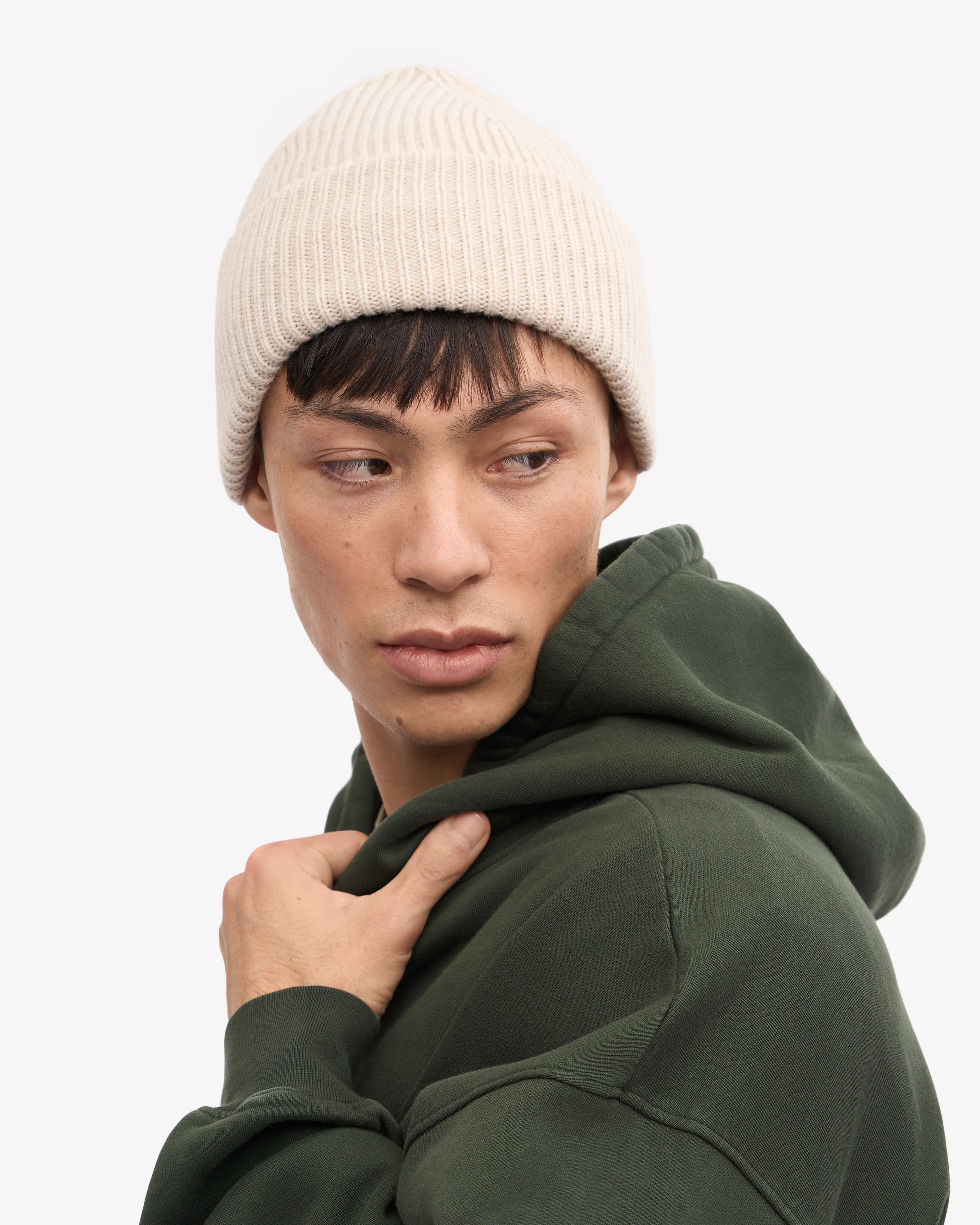 Merino Wool Hat - Ivory White