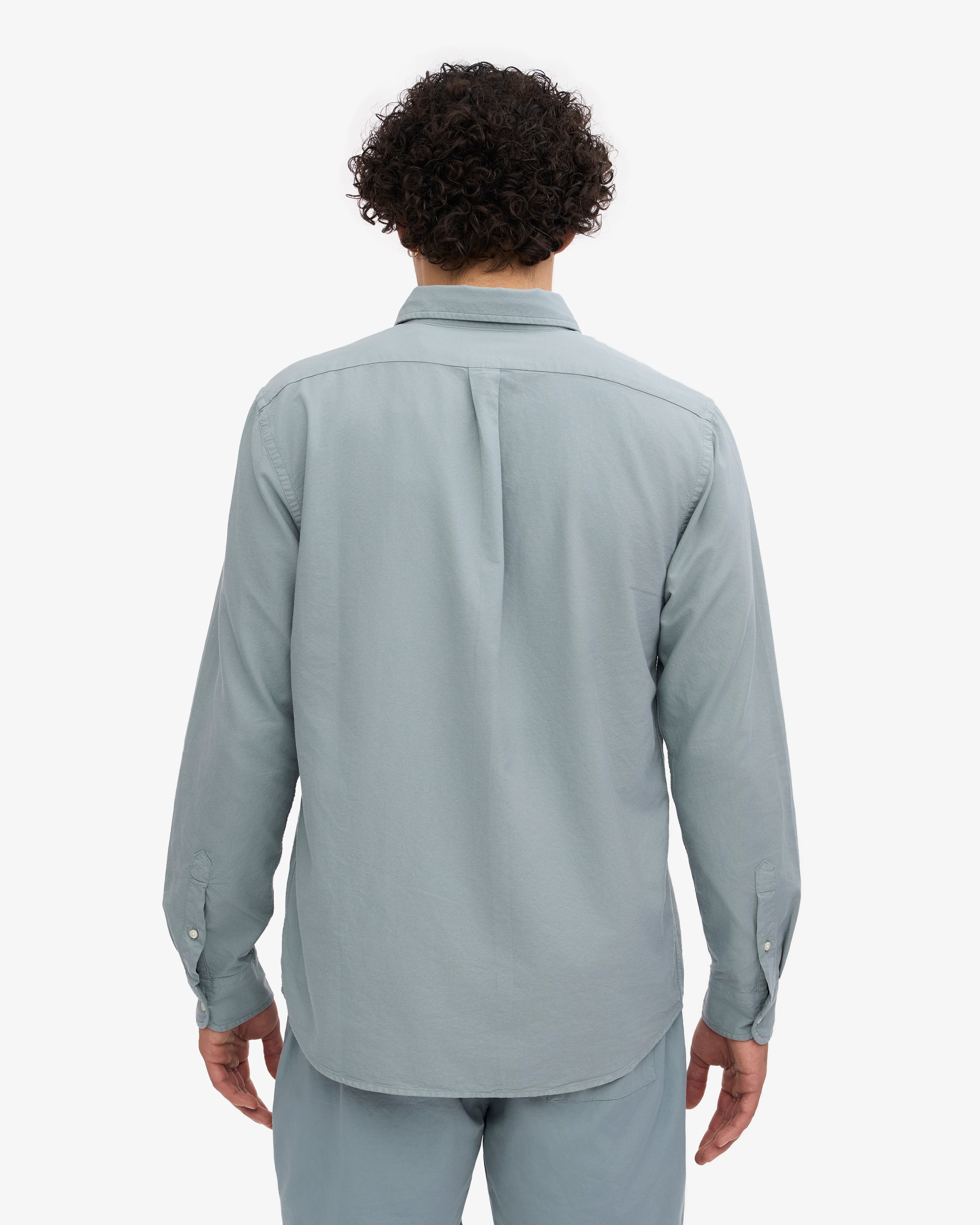 Organic Button Down Shirt - Steel Blue