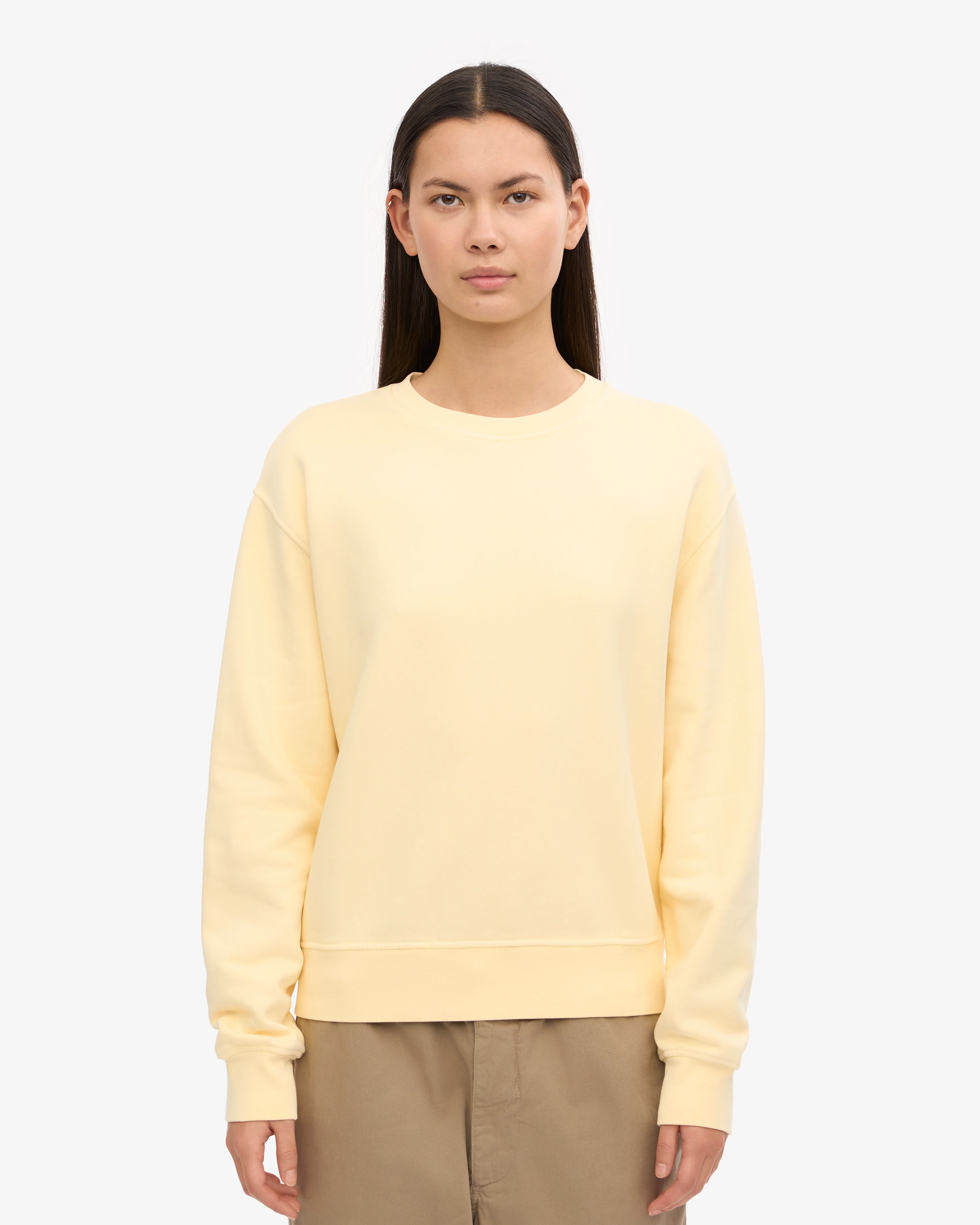 Women Classic Organic Crew - Soft Yellow