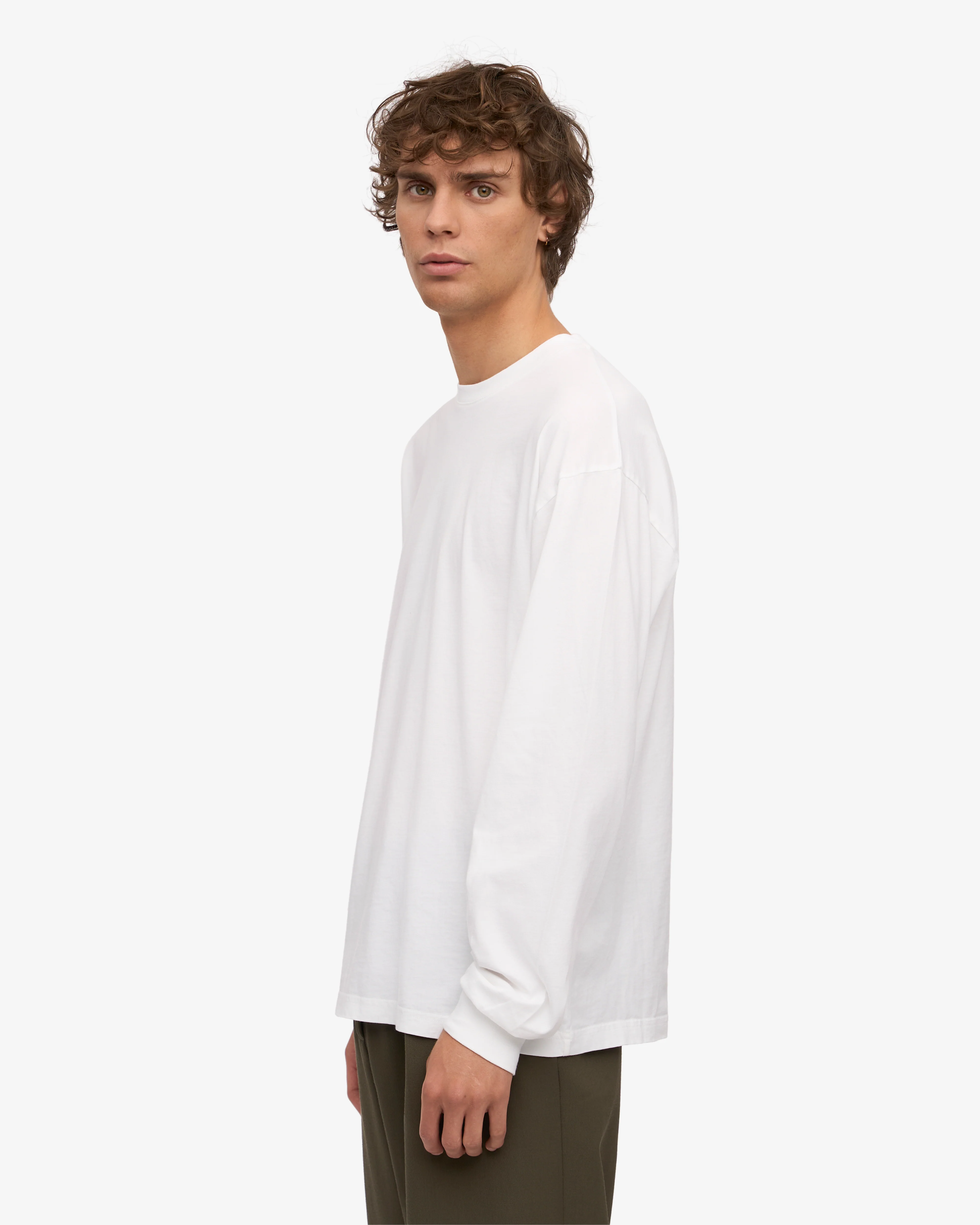 Oversized Organic LS T-Shirt - Optical White
