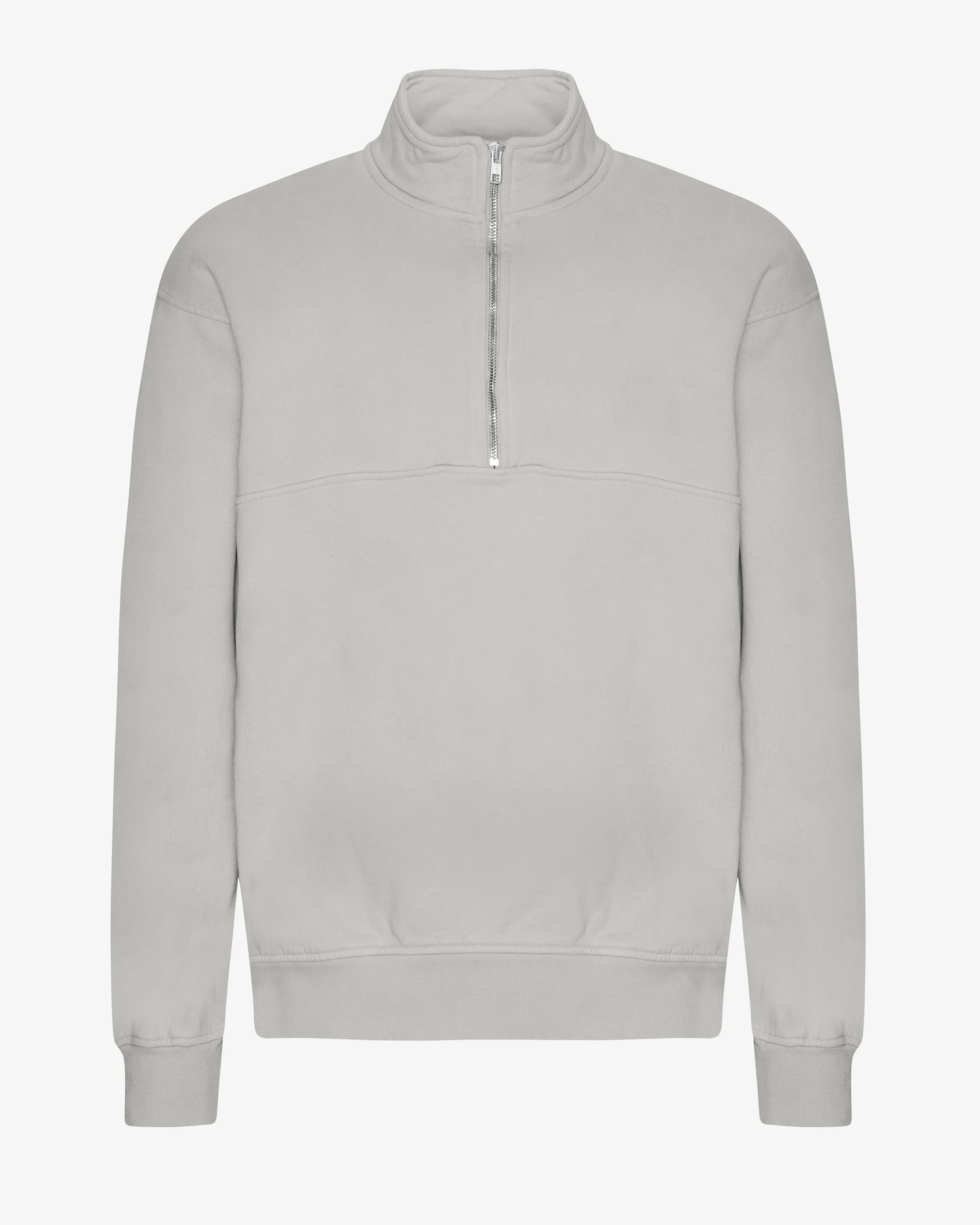 Organic Quarter Zip - Faded Grey