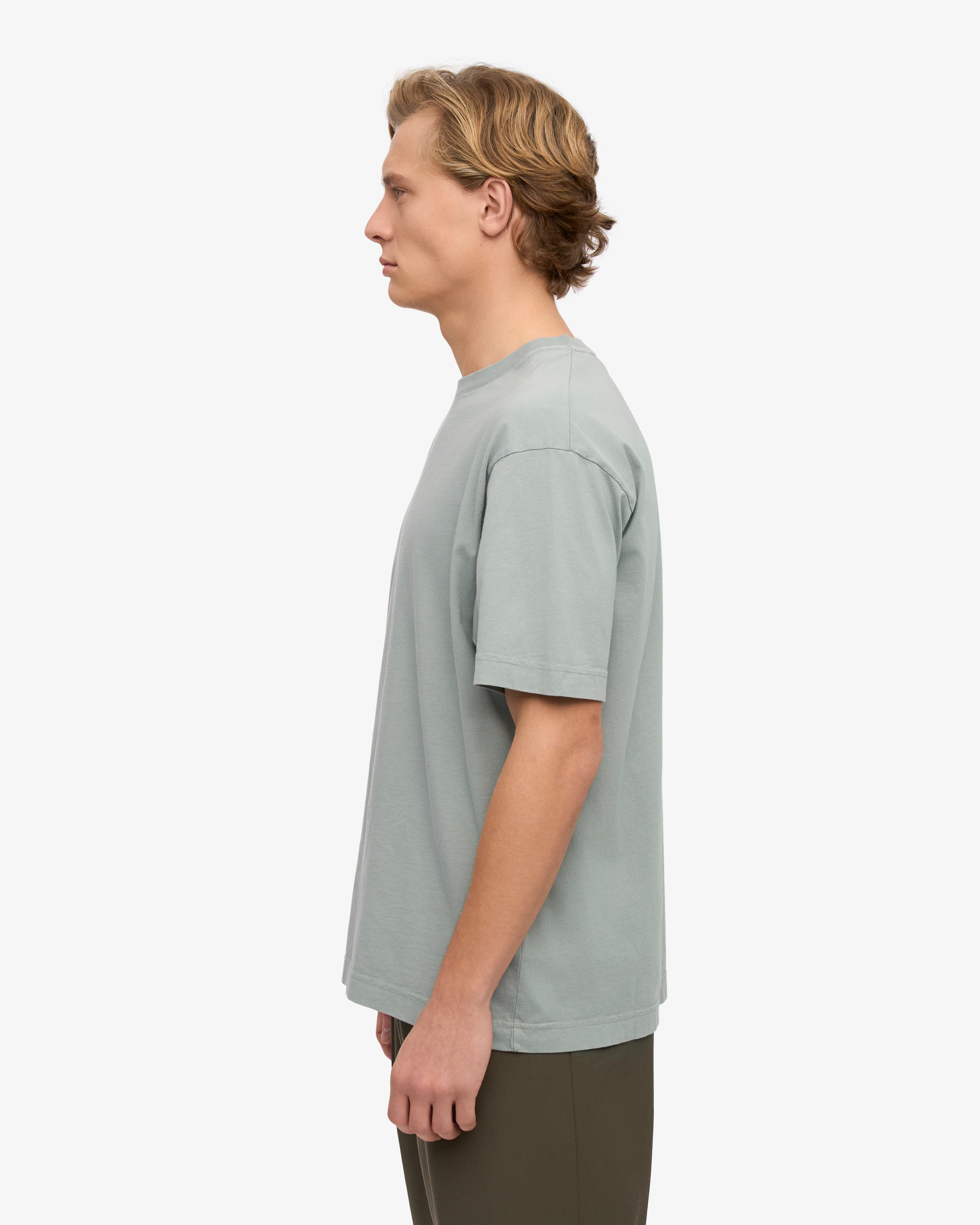Oversized Organic T-Shirt - Steel Blue