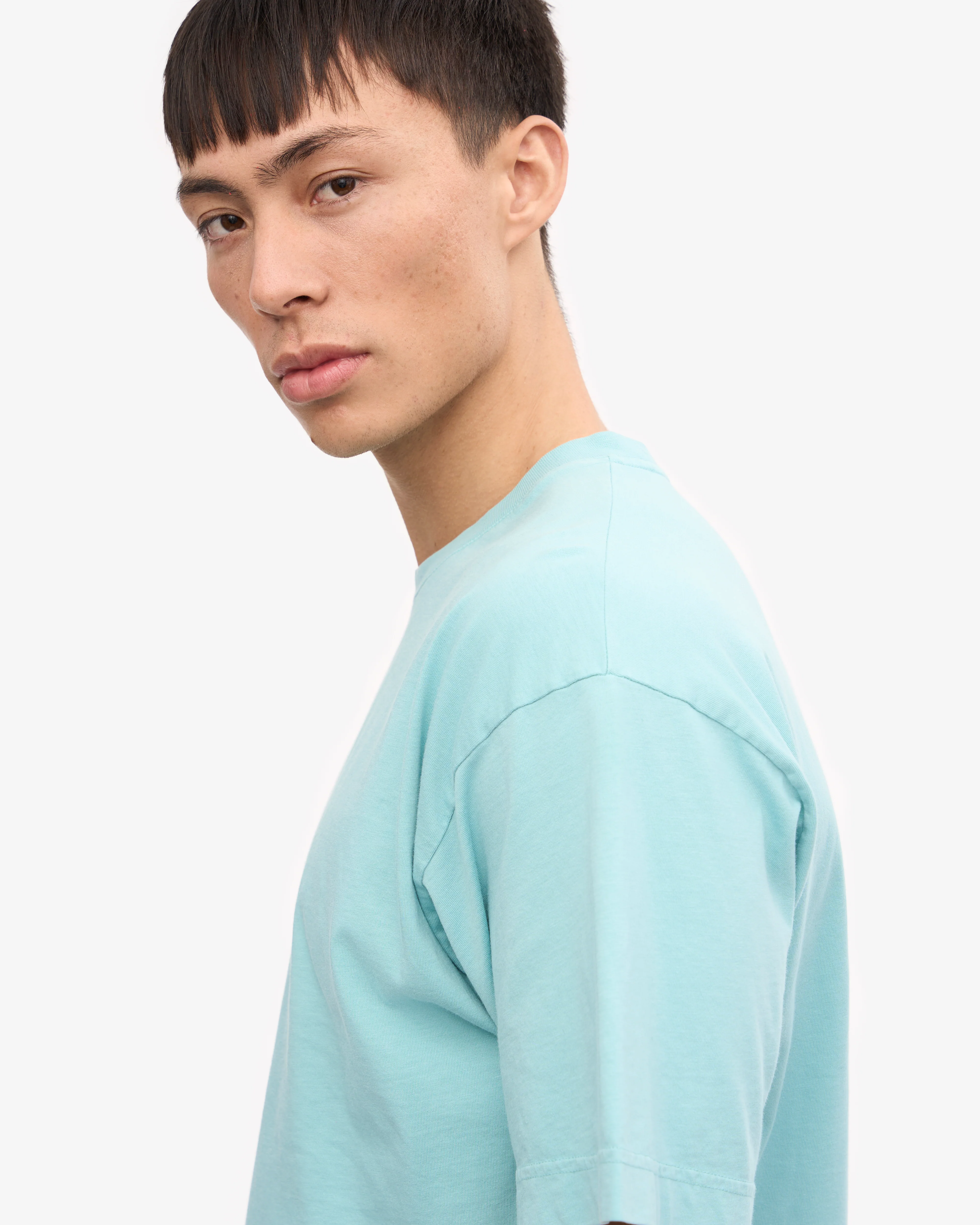 Oversized Organic T-Shirt - Teal Blue