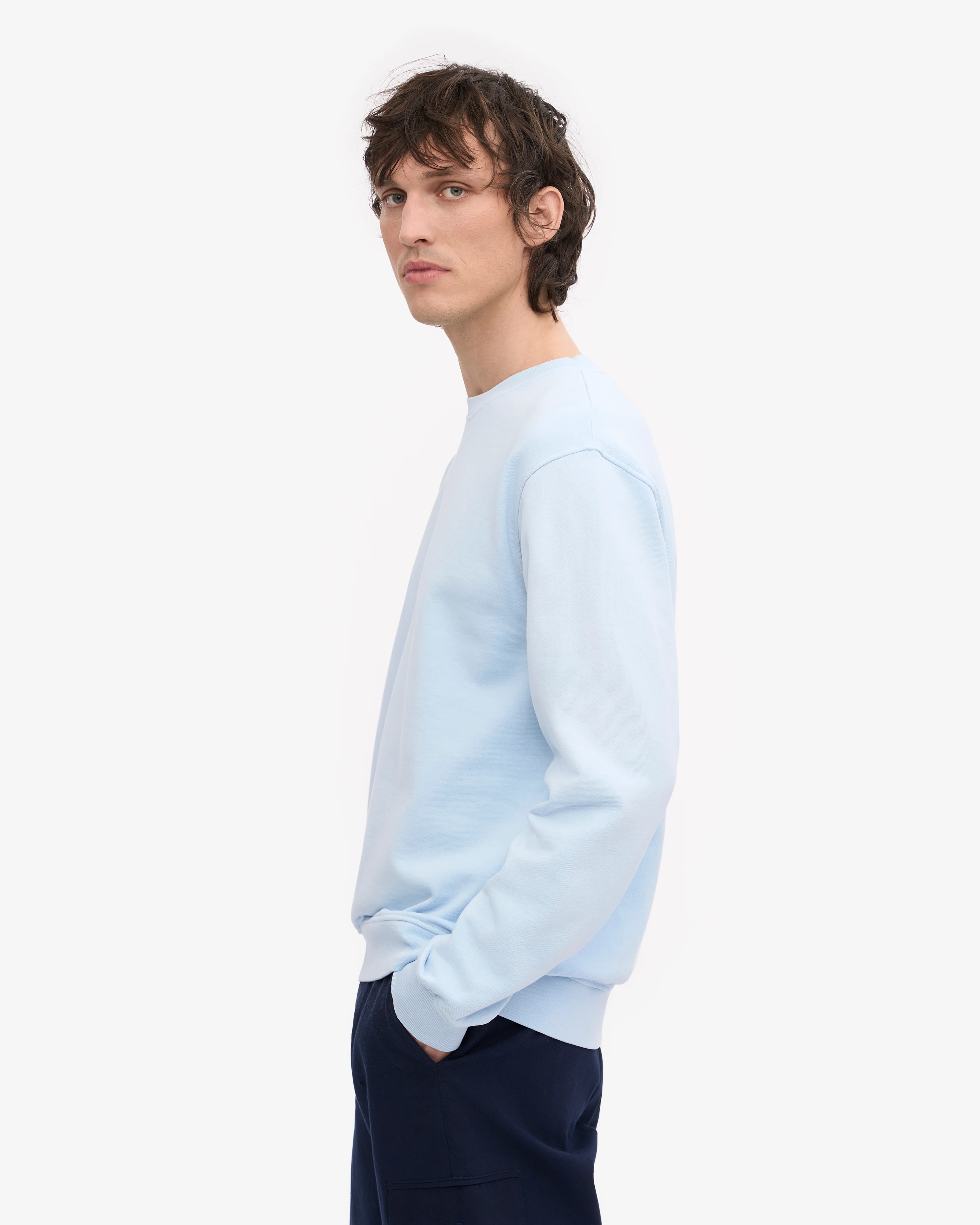 Classic Organic Crew - Polar Blue