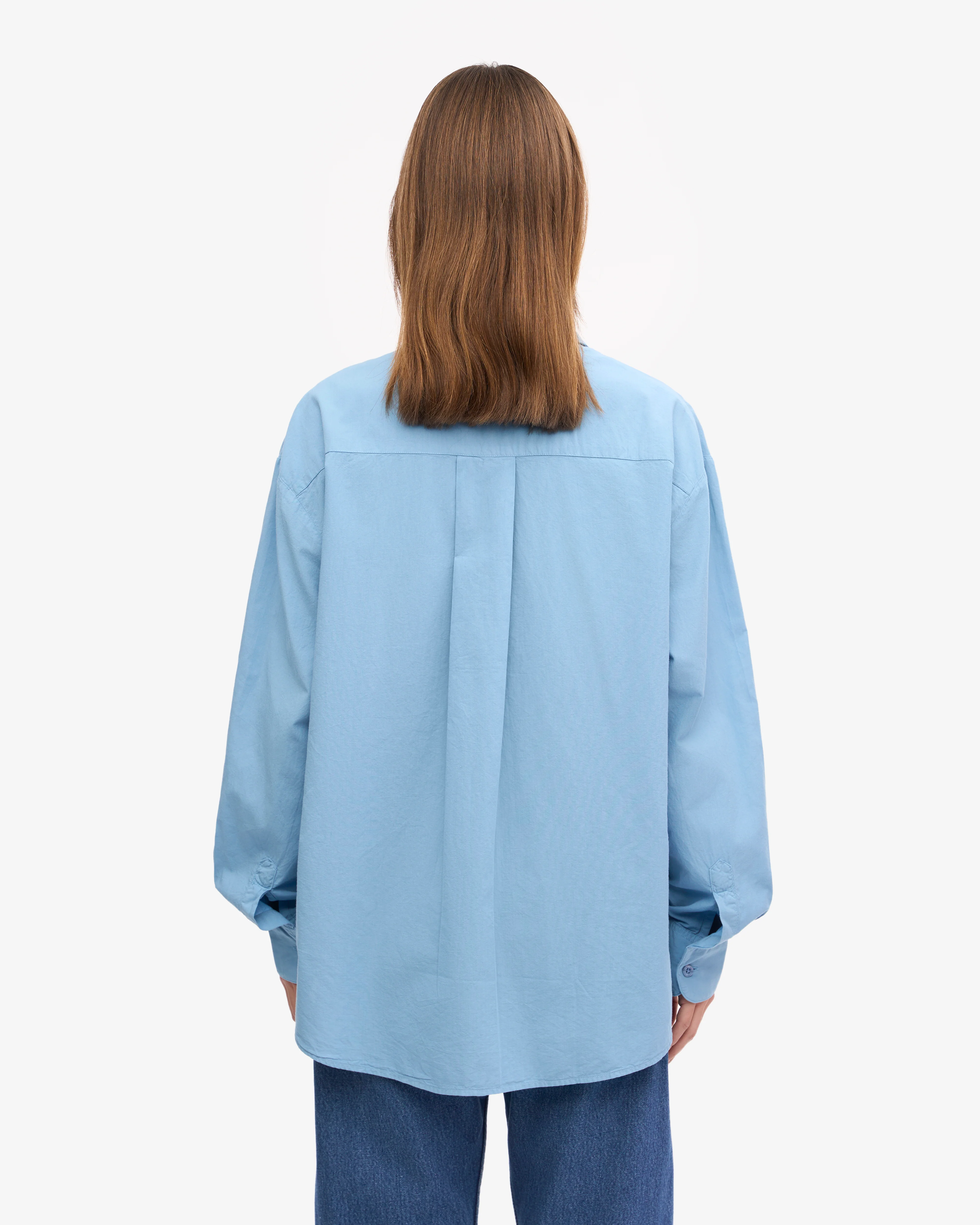 Organic Oversized Shirt - Seaside Blue