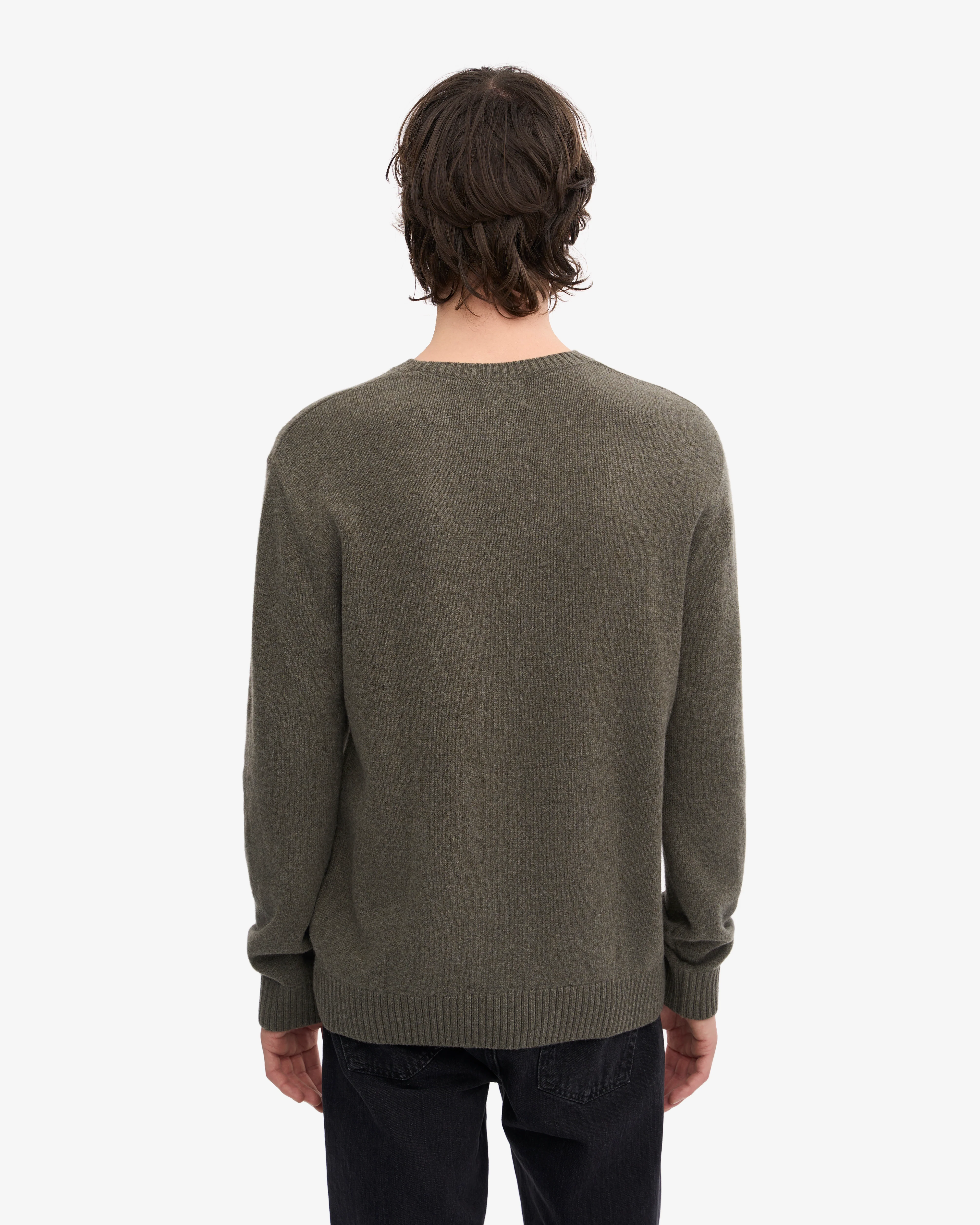 Classic Merino Wool Crew - Dusty Olive
