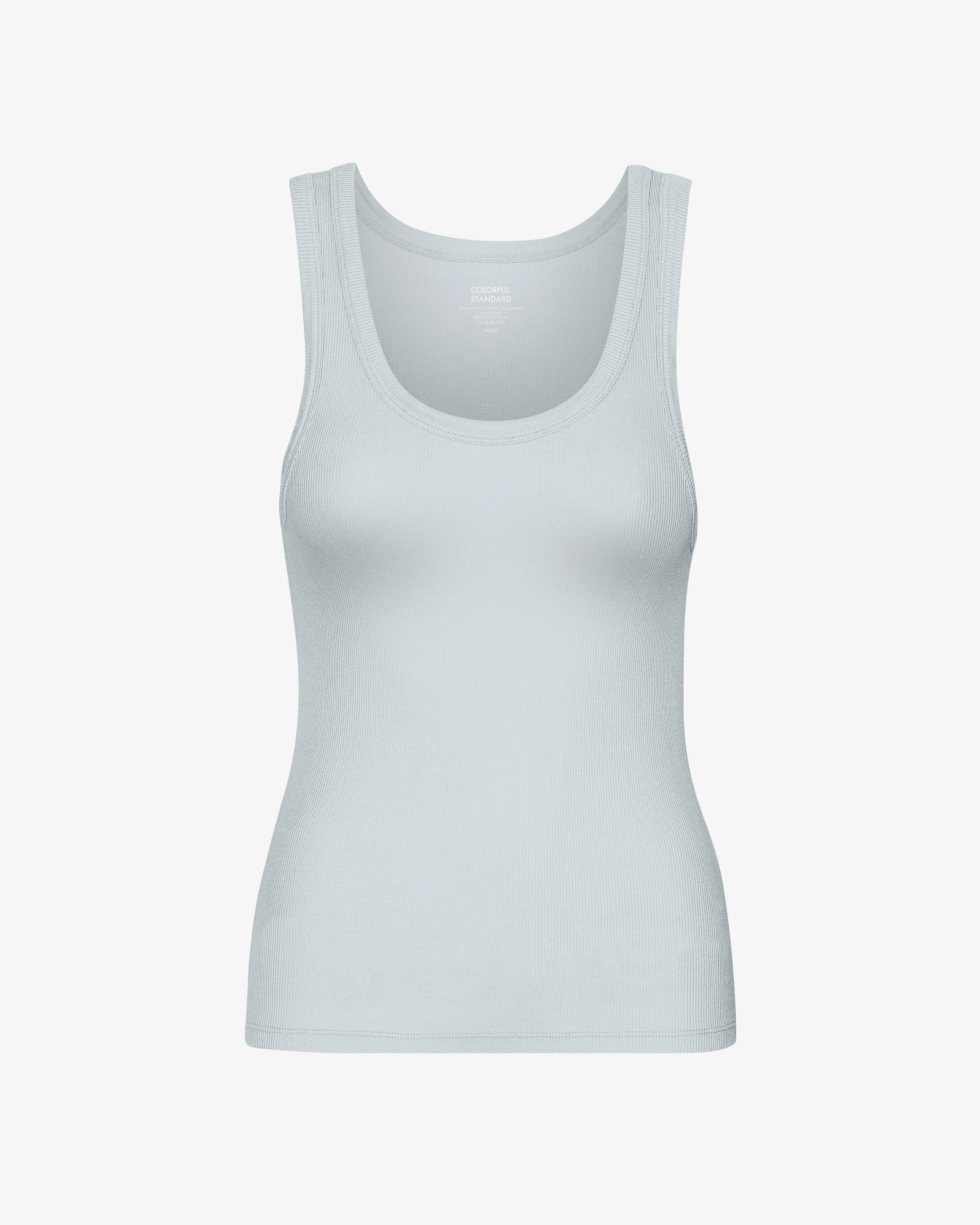 Women Organic Rib Tank Top - Cloudy Grey