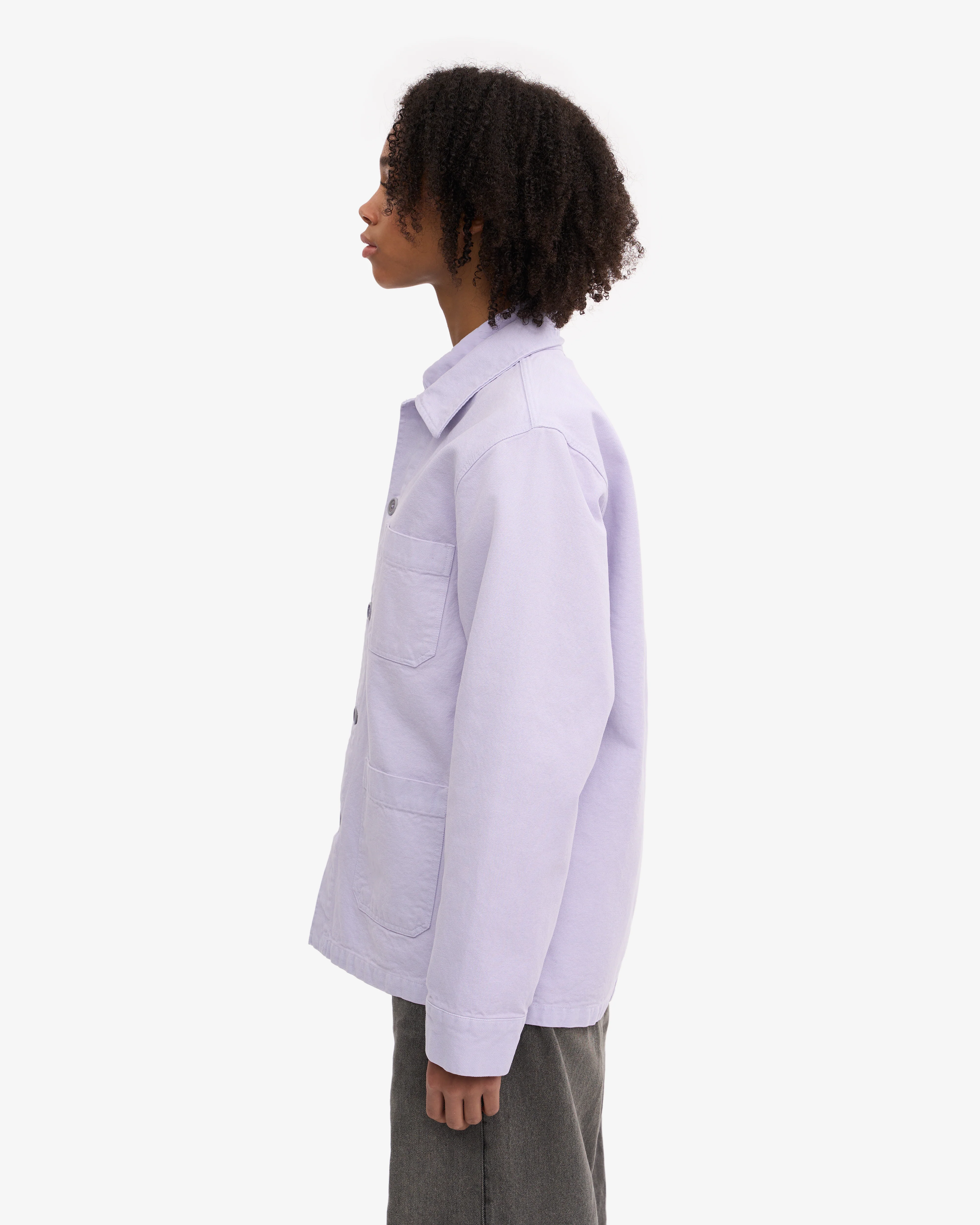 Organic Workwear Jacket - Soft Lavender