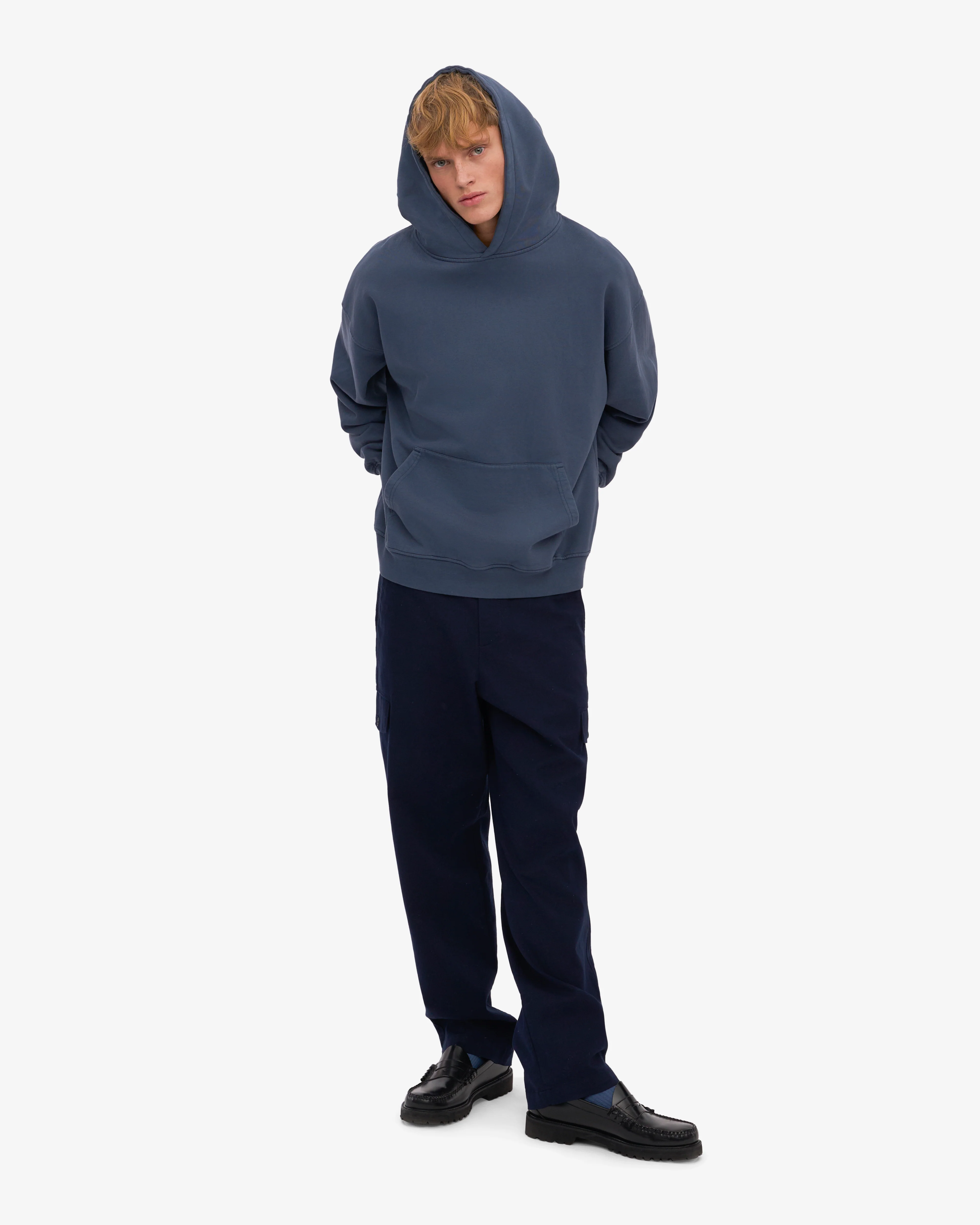 Organic Oversized Hood - Petrol Blue