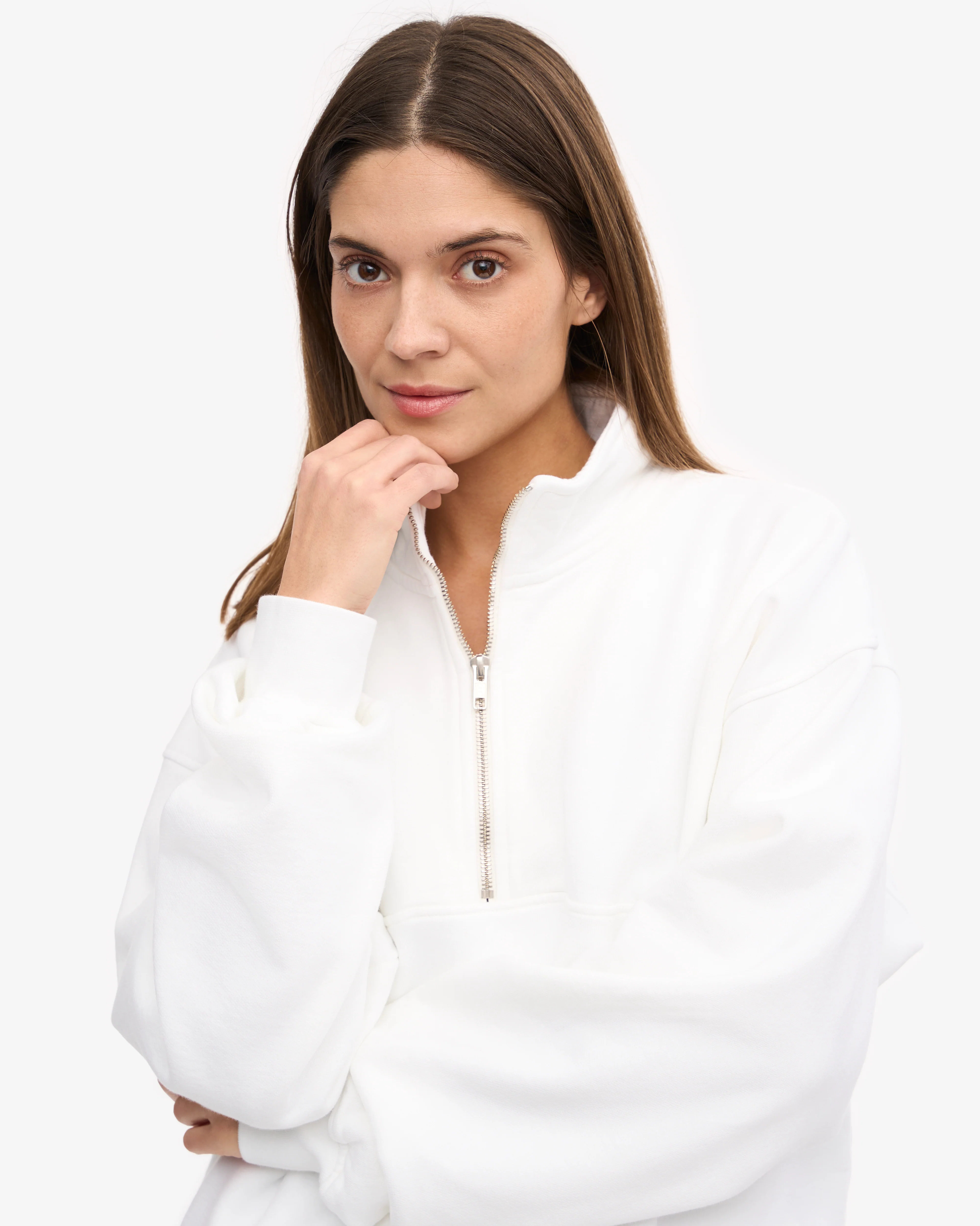 Organic Quarter Zip - Optical White
