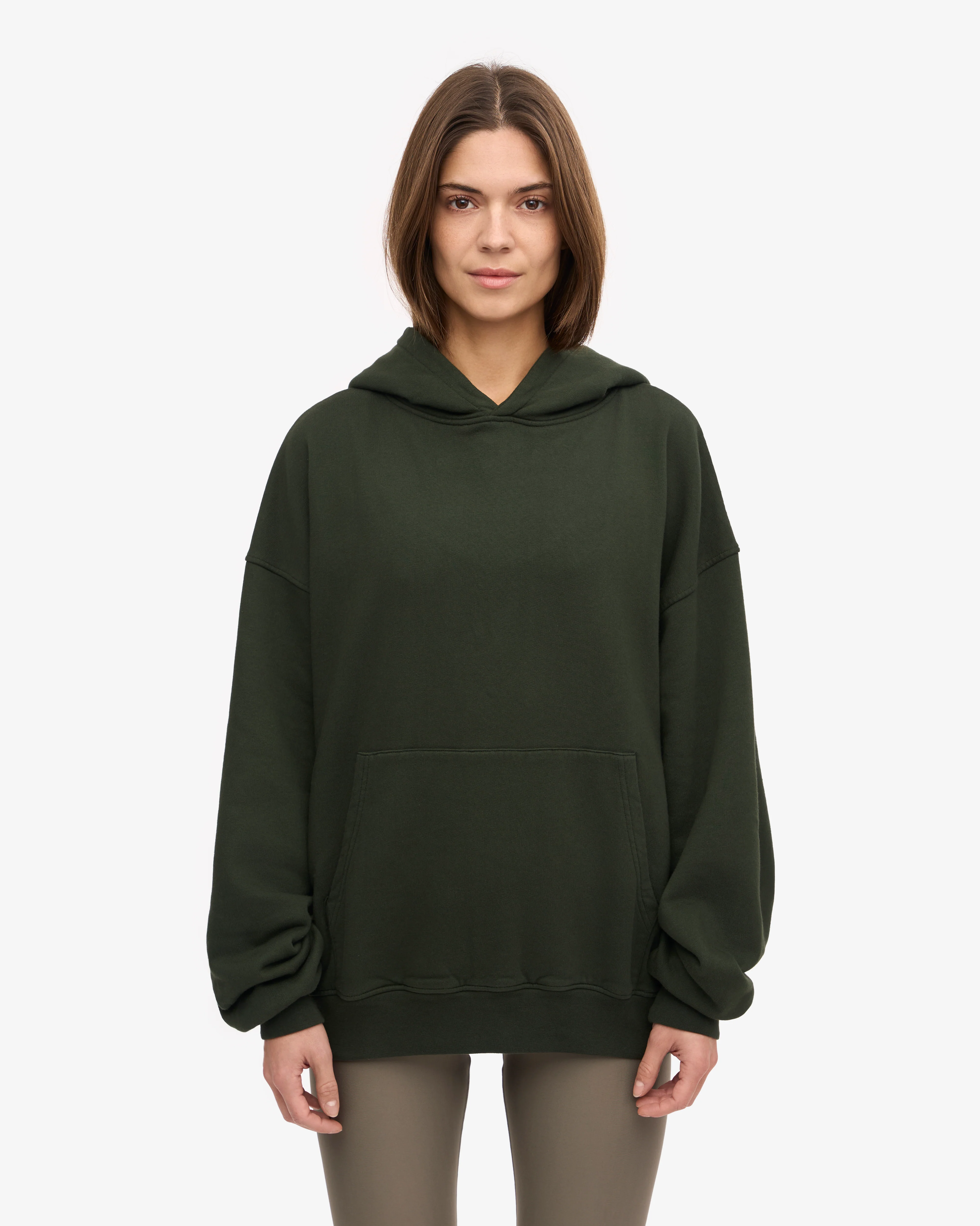 Organic Oversized Hood - Hunter Green