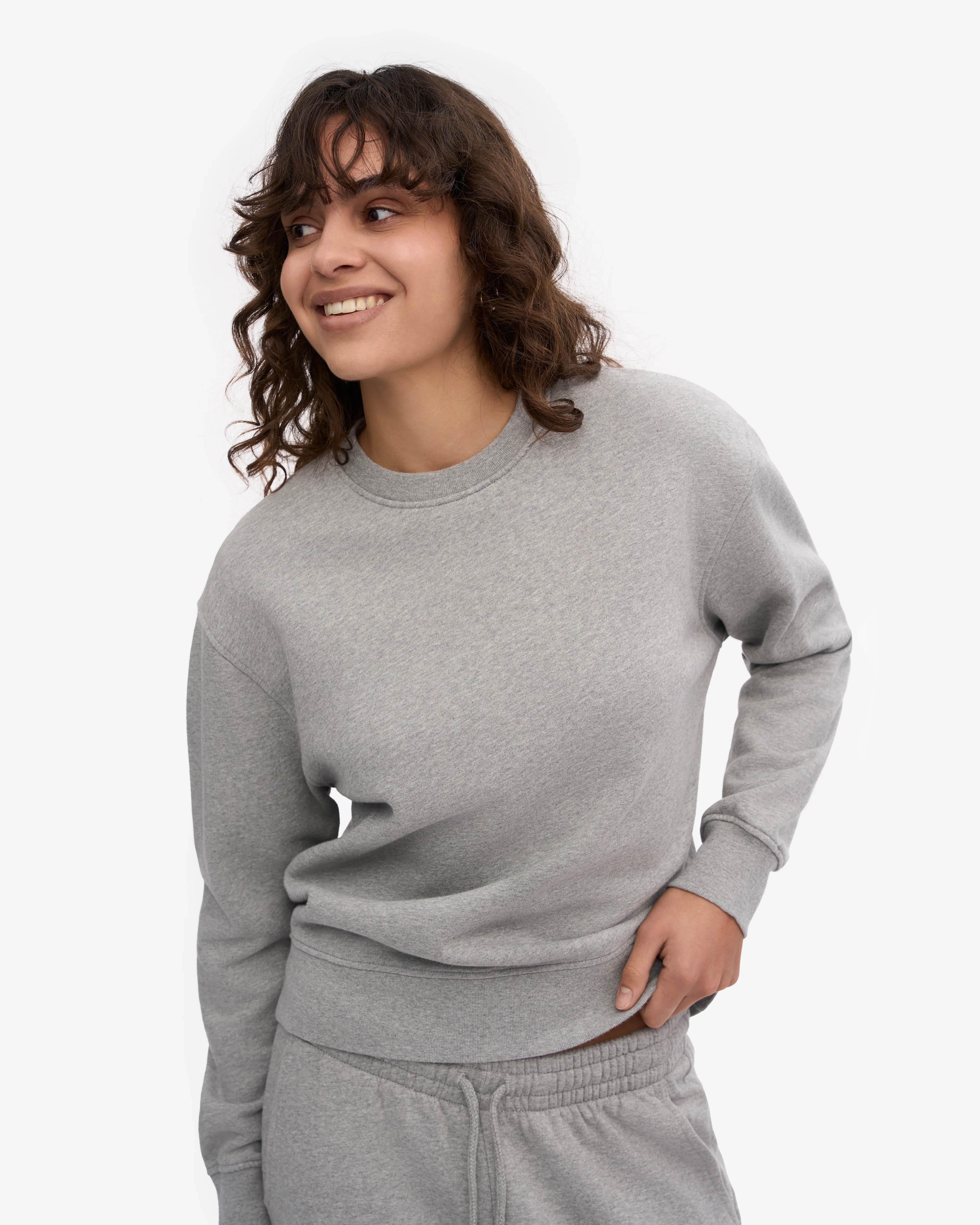 Women Classic Organic Crew - Heather Grey