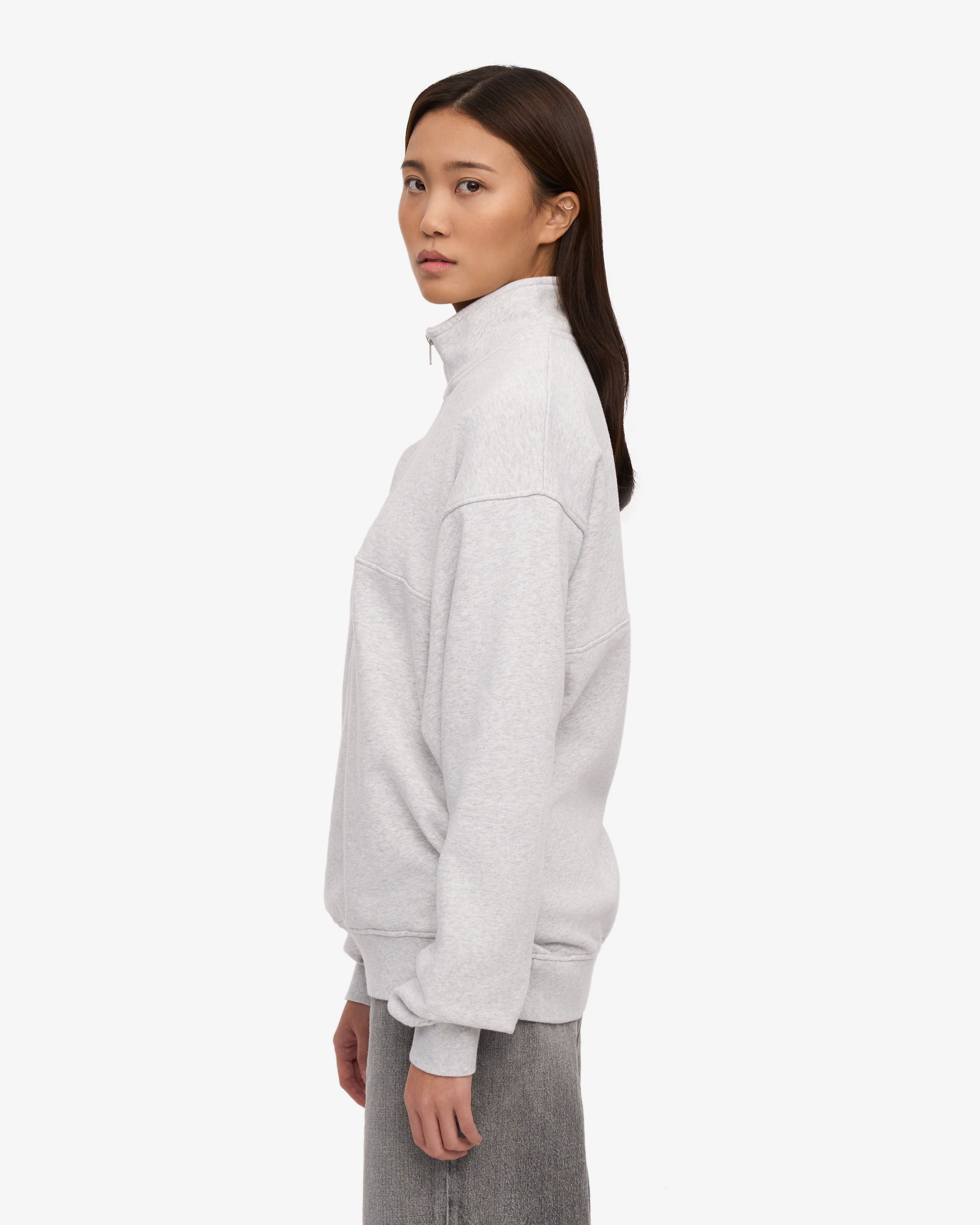 Organic Quarter Zip - Snow Melange