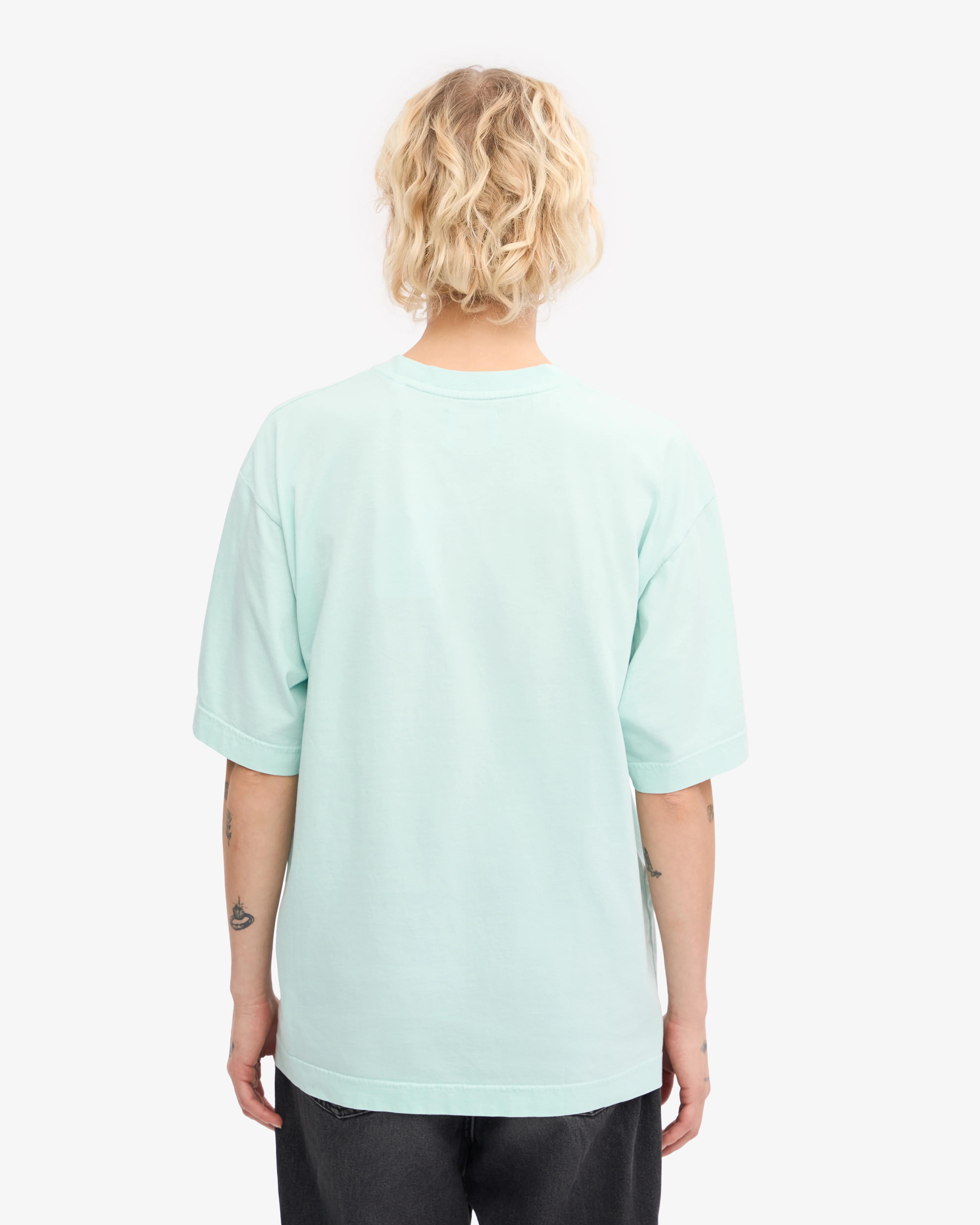 Oversized Organic T-Shirt - Light Aqua