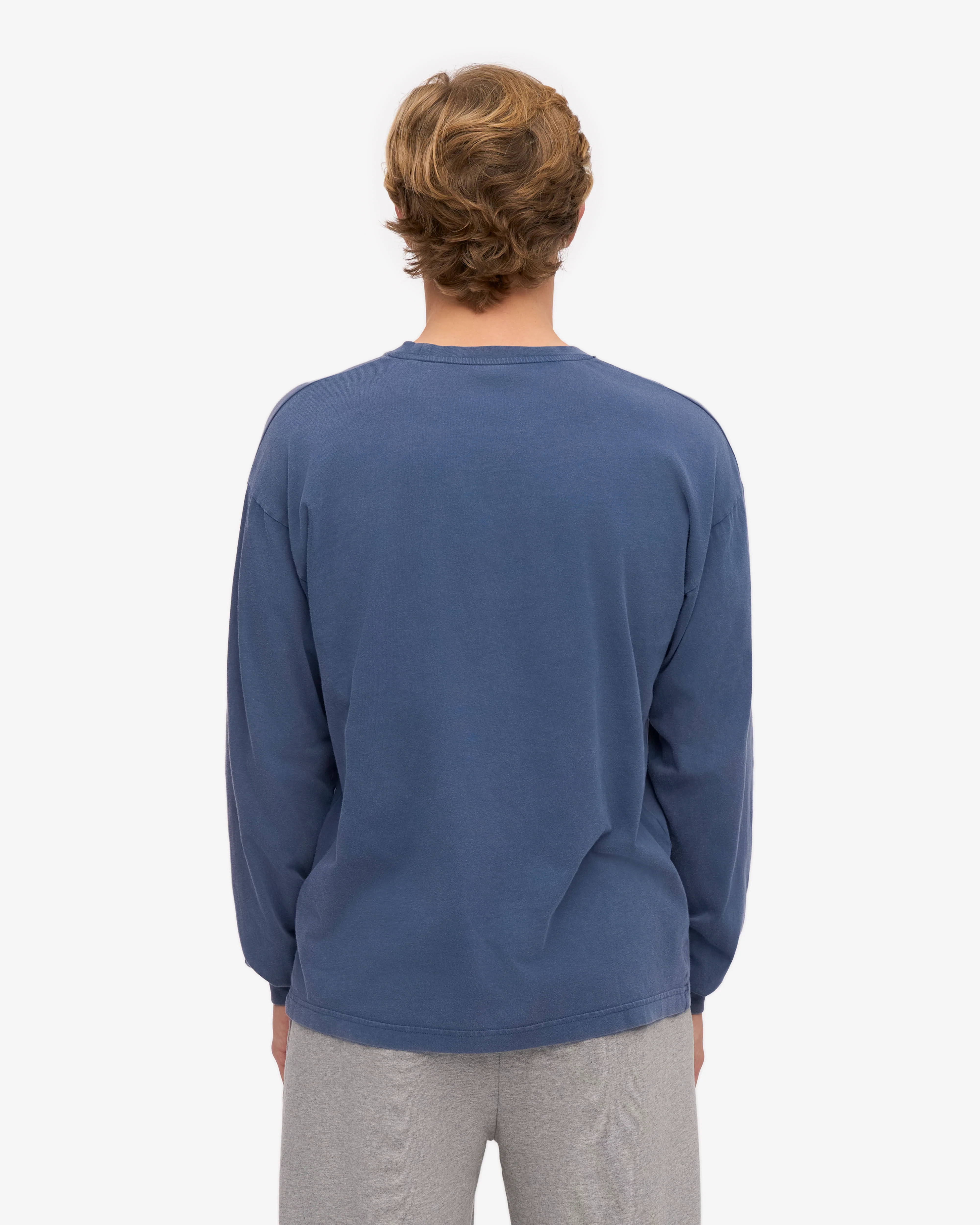 Oversized Organic LS T-Shirt - Neptune Blue