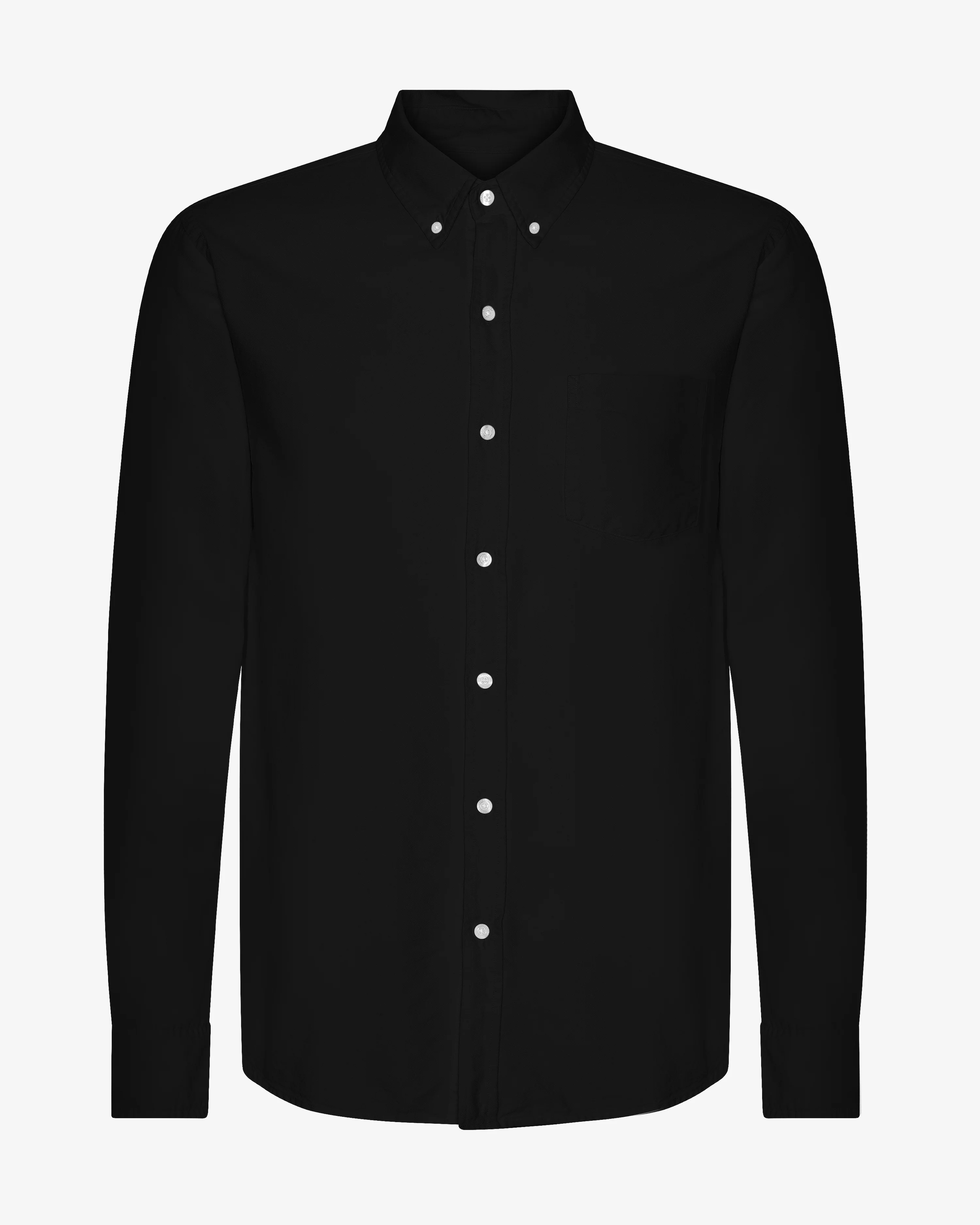Organic Button Down Shirt - Deep Black