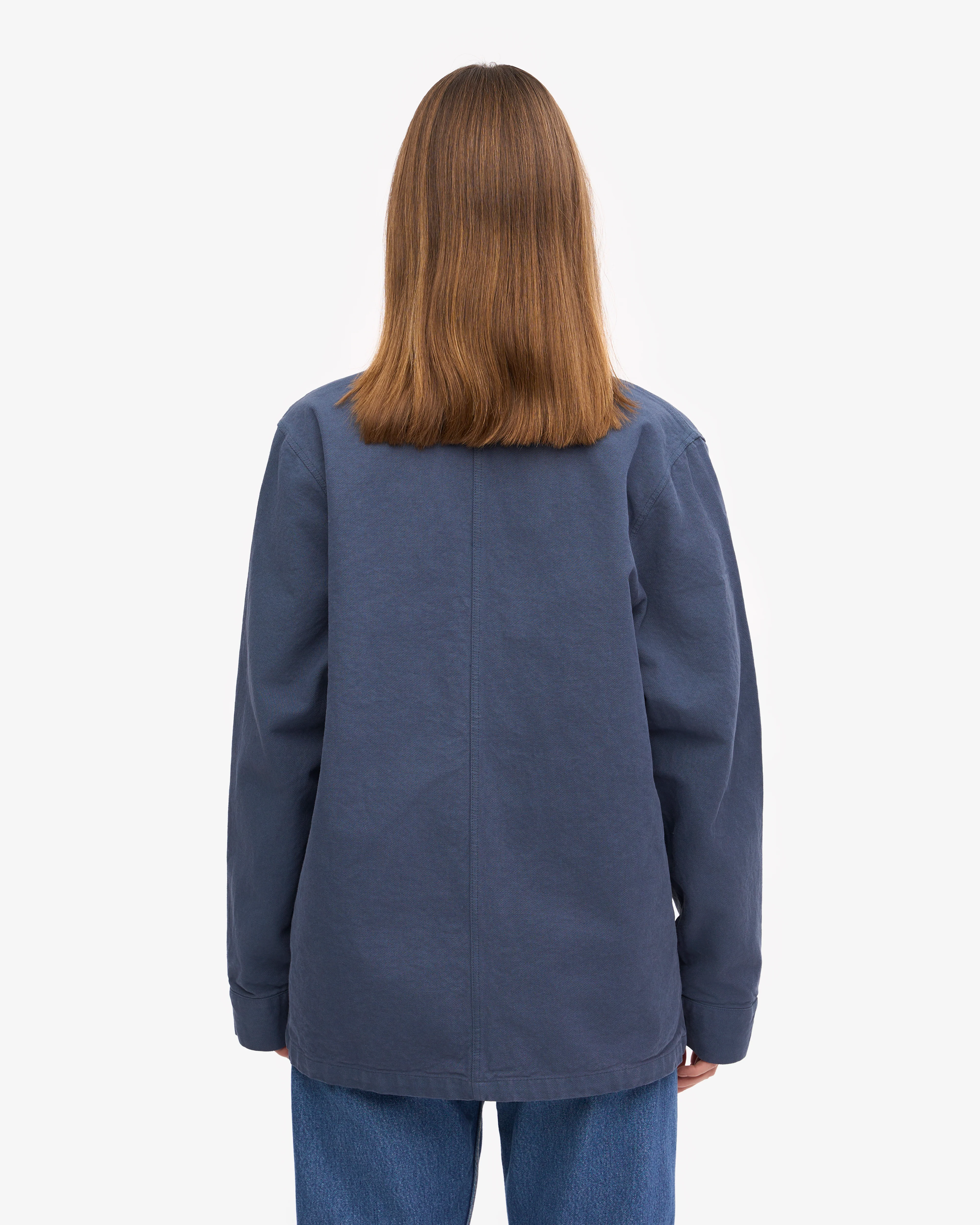 Organic Workwear Jacket - Petrol Blue