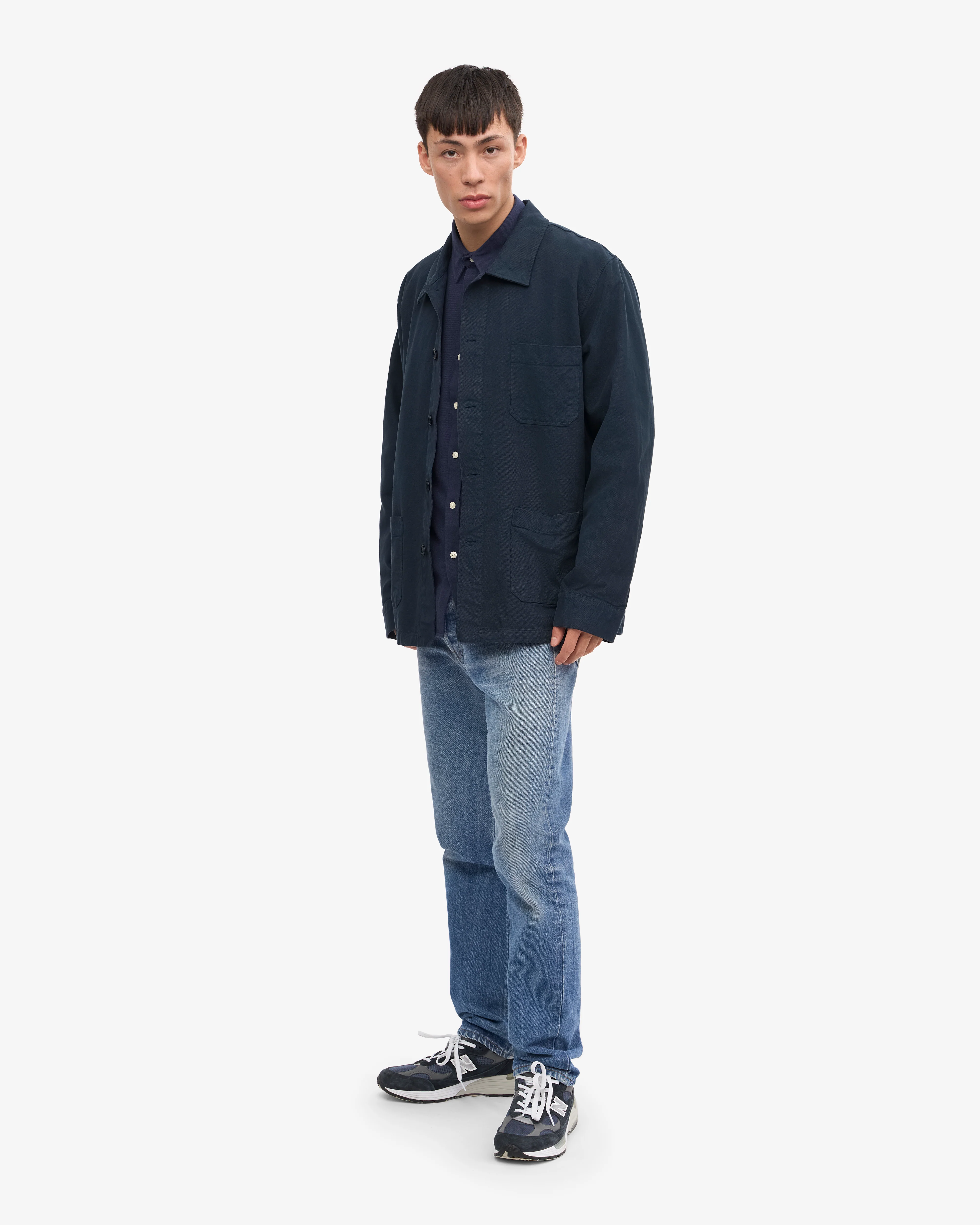 Organic Workwear Jacket - Navy Blue