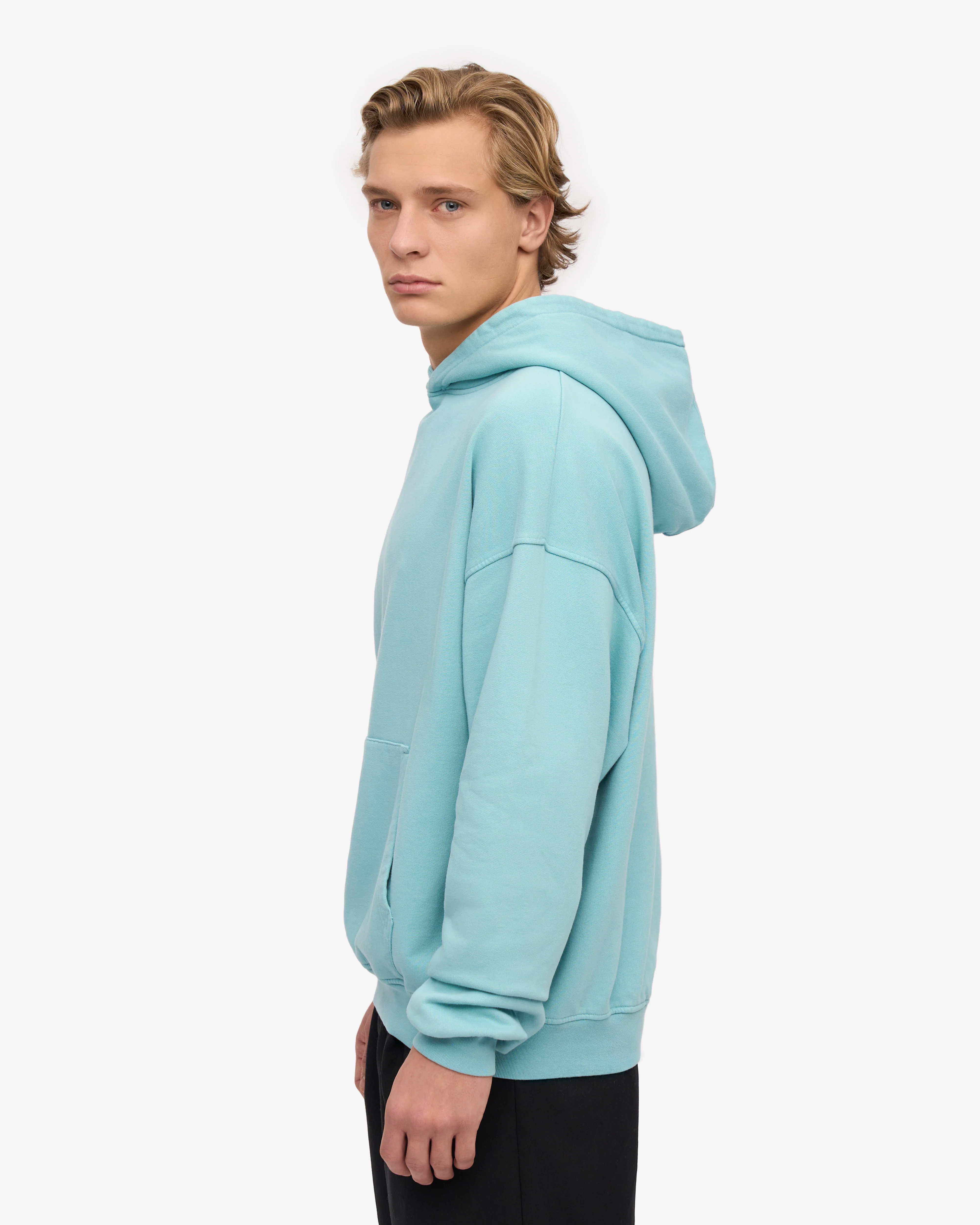 Organic Oversized Hood - Teal Blue