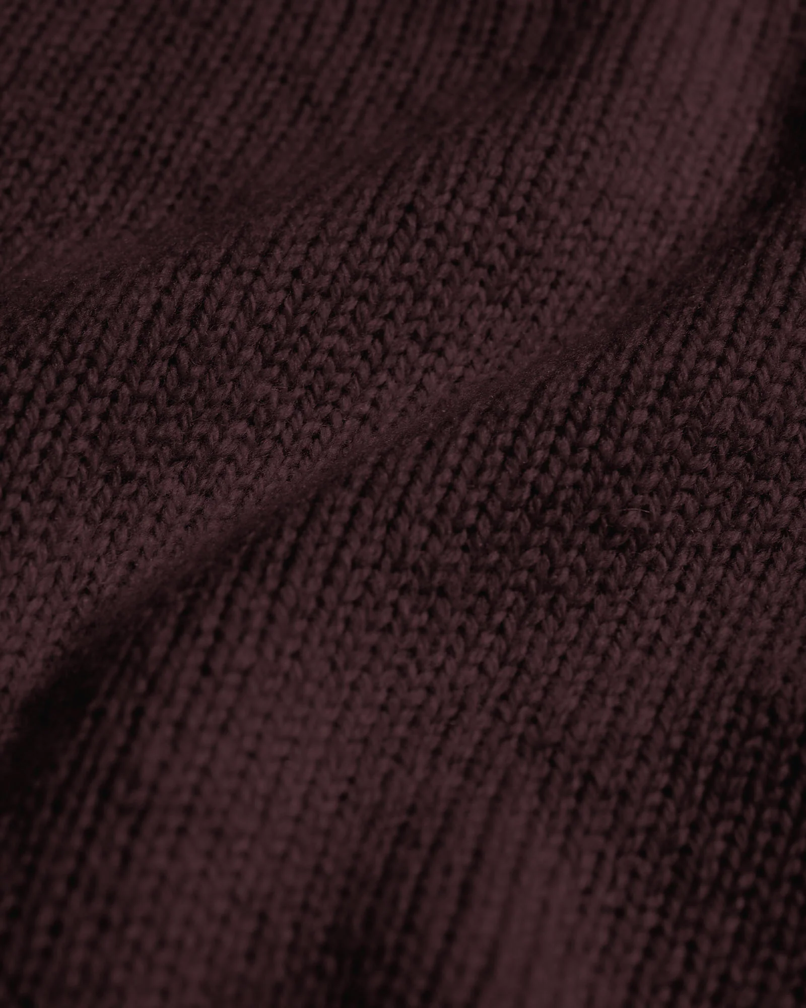Oversized Merino Wool Crew - Oxblood Red