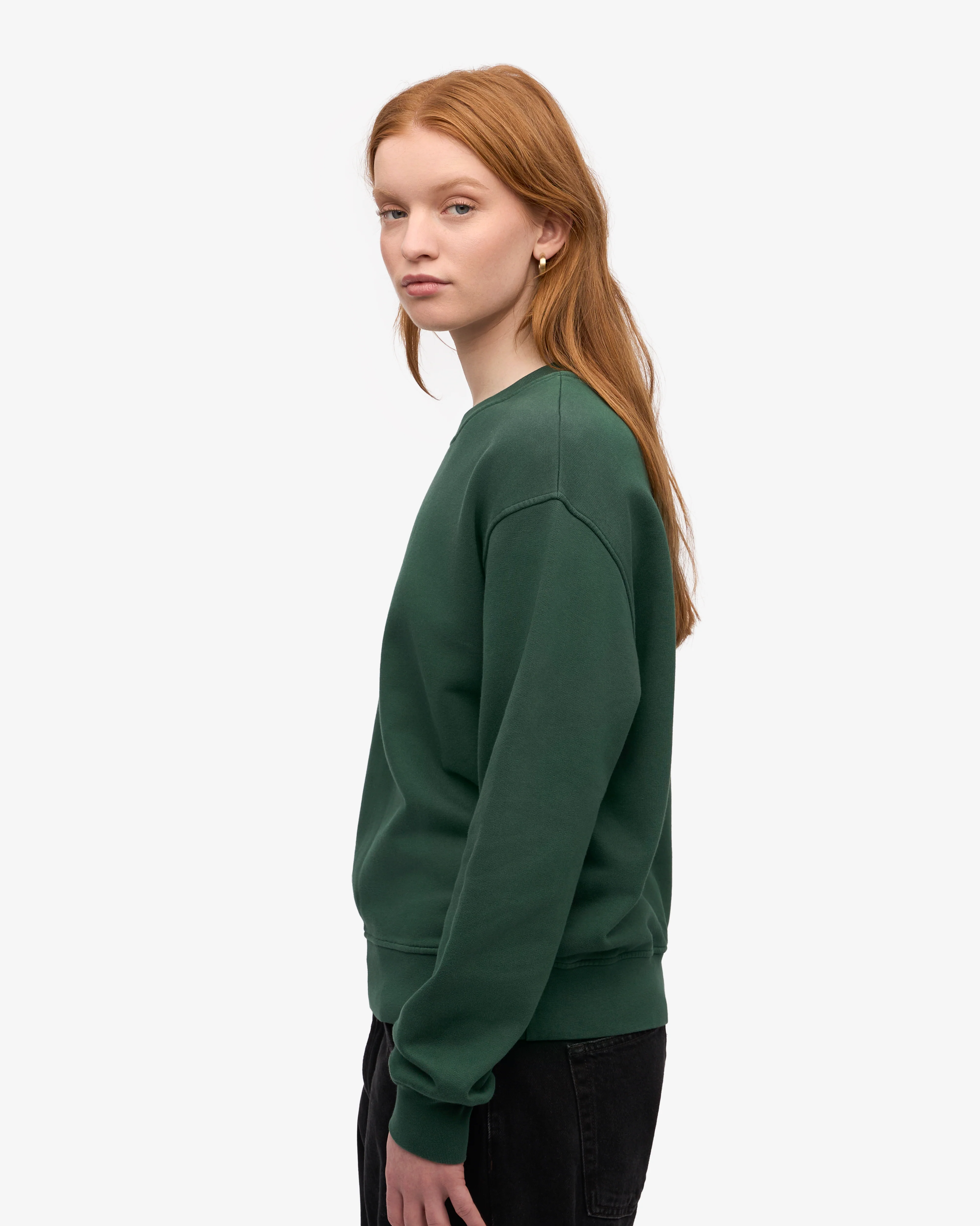Women Classic Organic Crew - Emerald Green